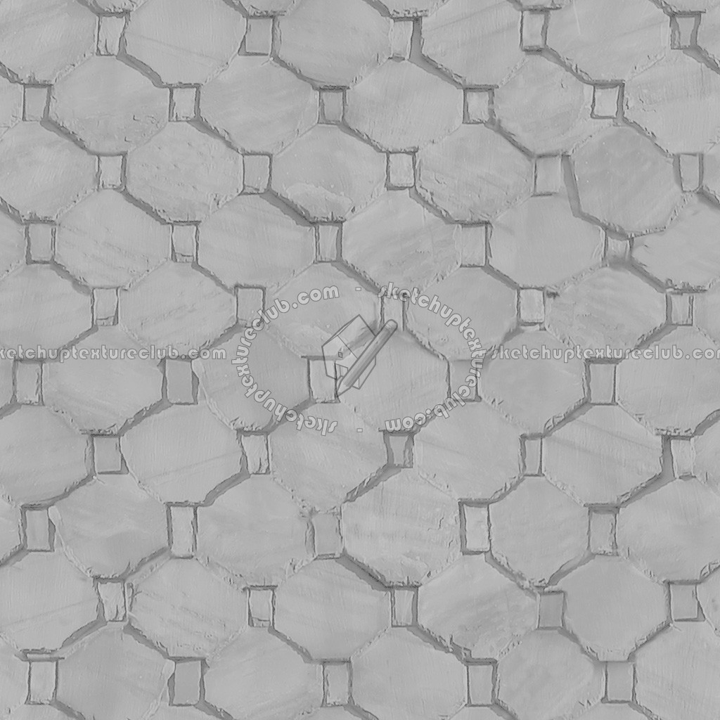 Textures - ARCHITECTURE - ROOFINGS - Slate roofs - Slate roofing texture seamless 03970 - Bump