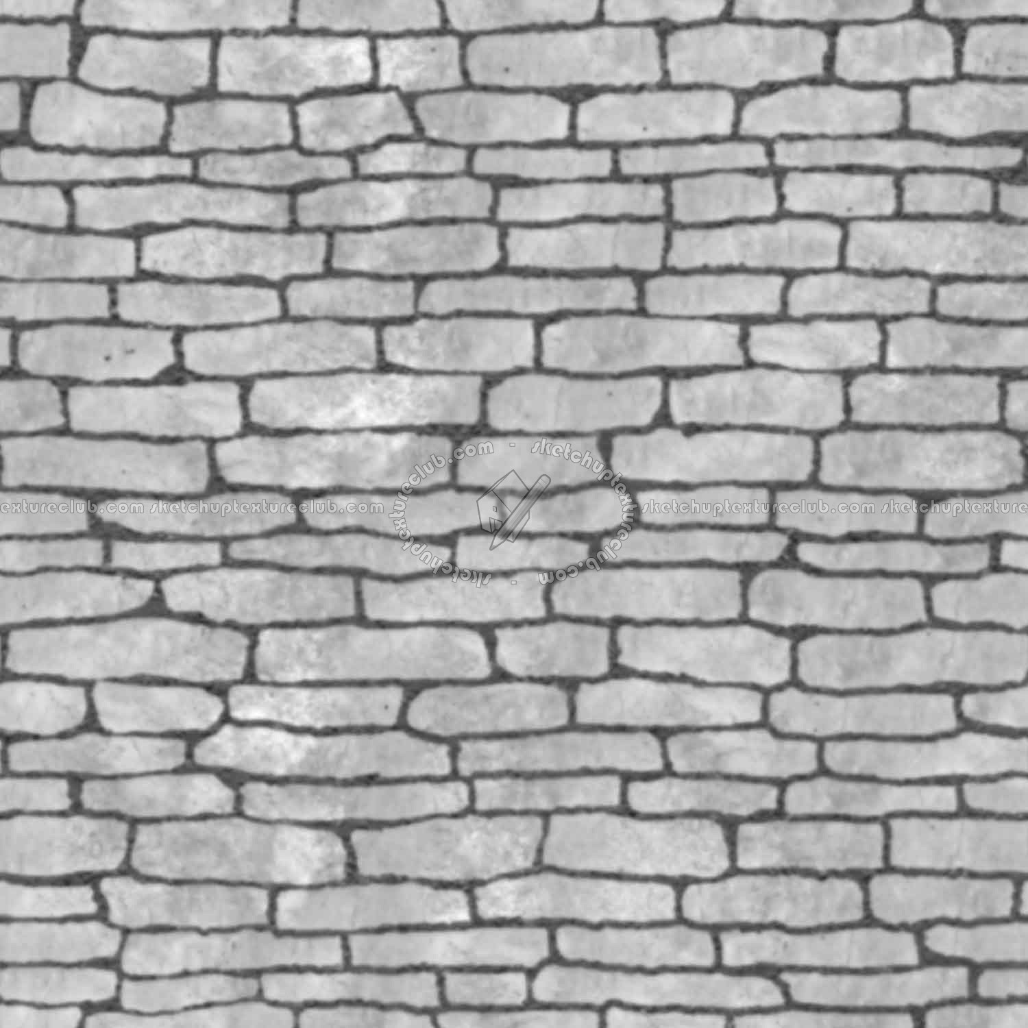 Textures   -   ARCHITECTURE   -   STONES WALLS   -   Stone blocks  - Wall stone with regular blocks texture seamless 08368 - Displacement