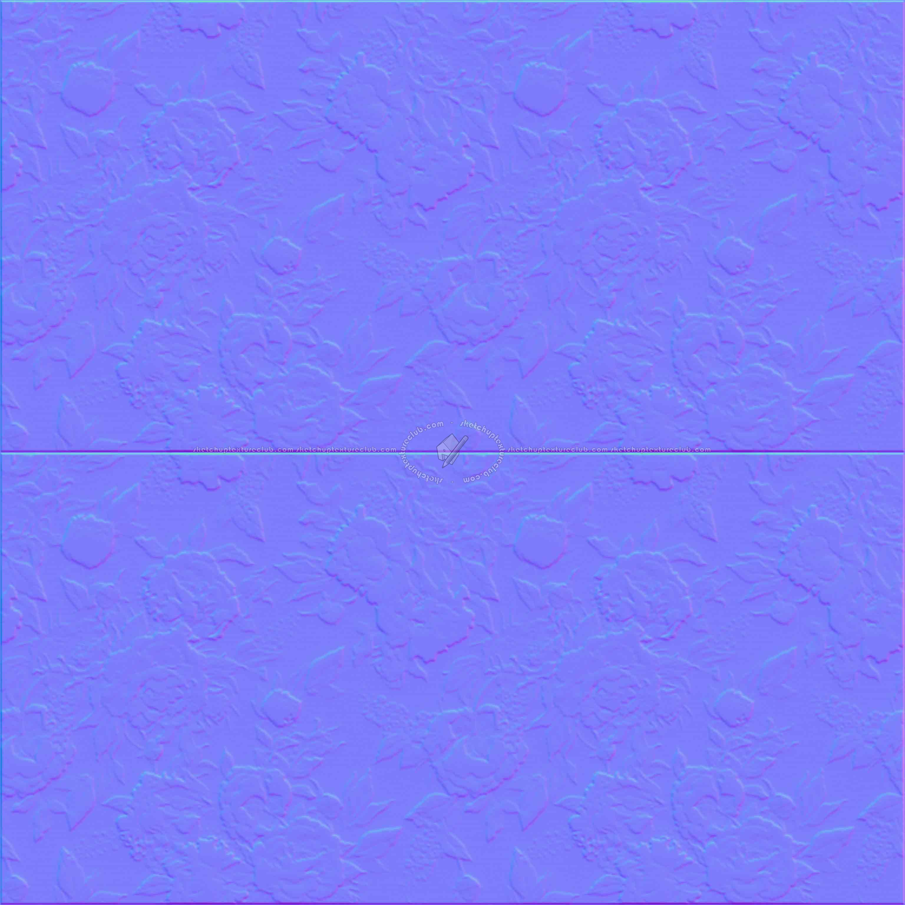 Textures   -   ARCHITECTURE   -   TILES INTERIOR   -   Ornate tiles   -   Floral tiles  - floral pattern tile pbr texture seamless 22206 - Normal