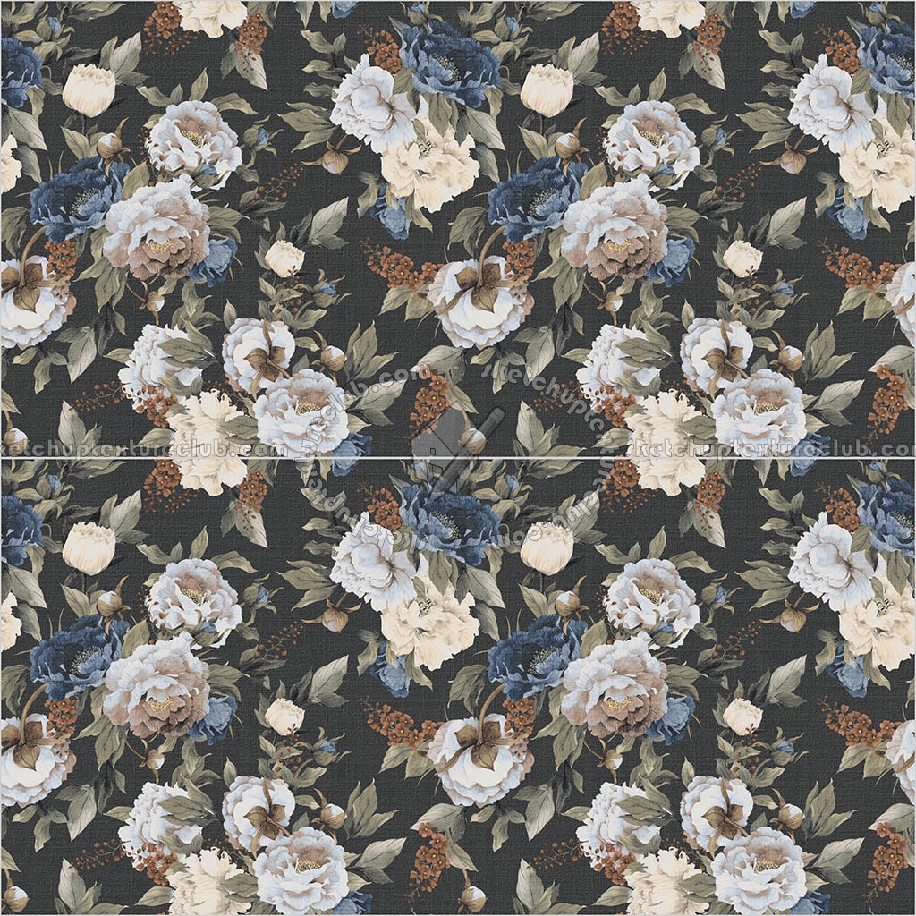 Textures   -   ARCHITECTURE   -   TILES INTERIOR   -   Ornate tiles   -   Floral tiles  - floral pattern tile pbr texture seamless 22206 (seamless)
