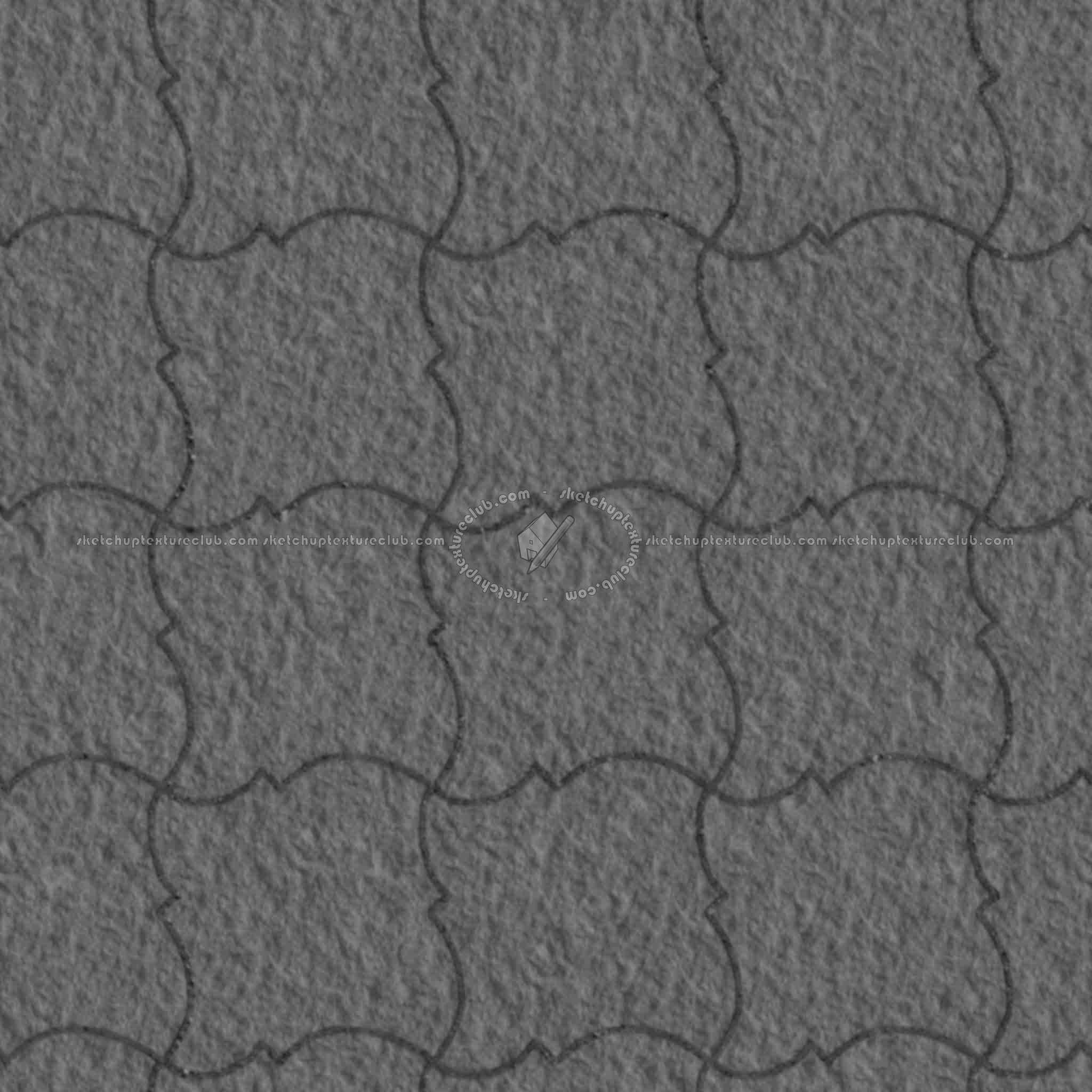 Textures   -   ARCHITECTURE   -   PAVING OUTDOOR   -   Pavers stone   -   Blocks mixed  - Pavers stone mixed size texture seamless 06163 - Displacement