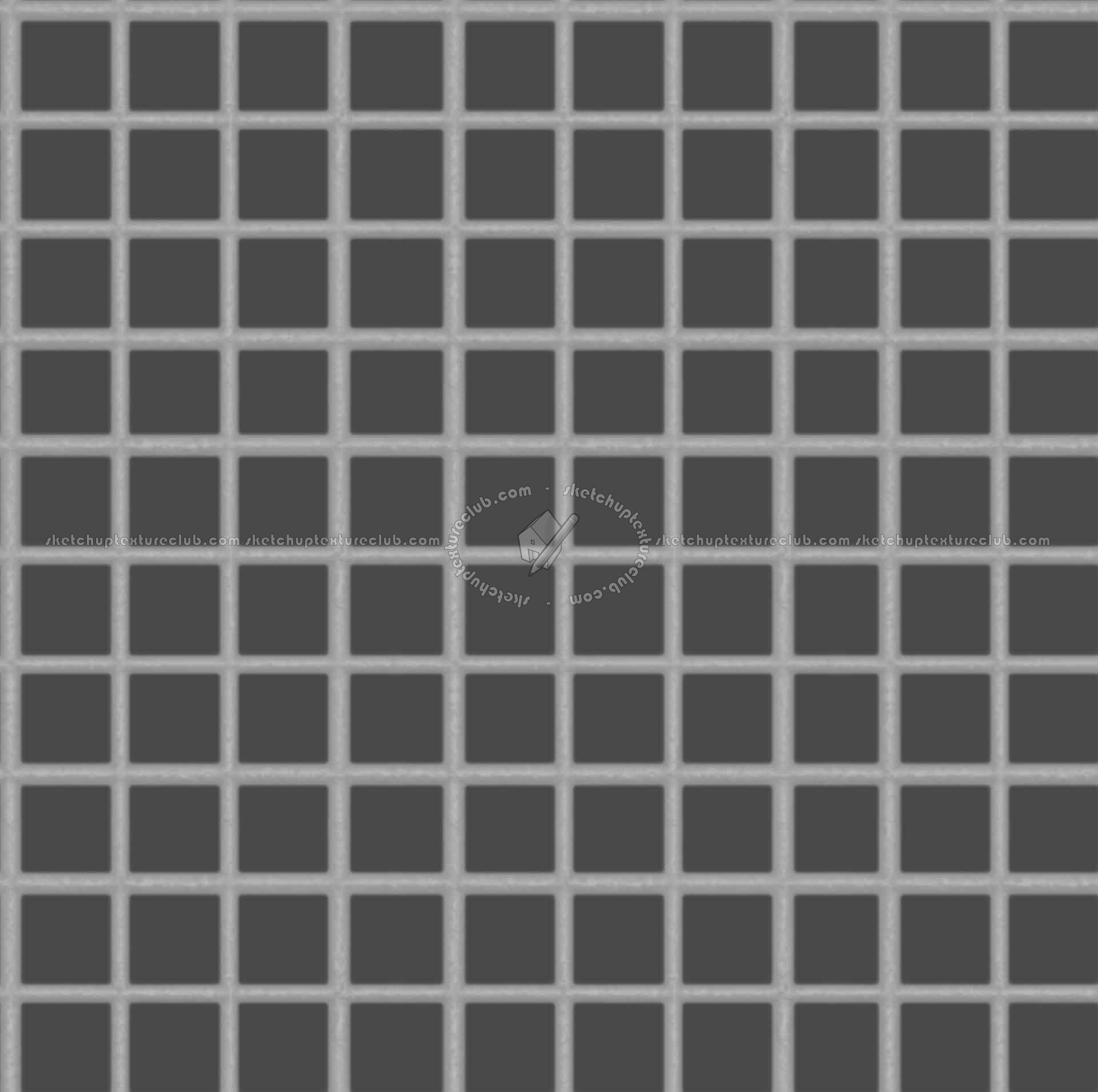 Textures - MATERIALS - METALS - Perforated - Chrome wire mesh perforate metal texture seamless 10549 - Displacement