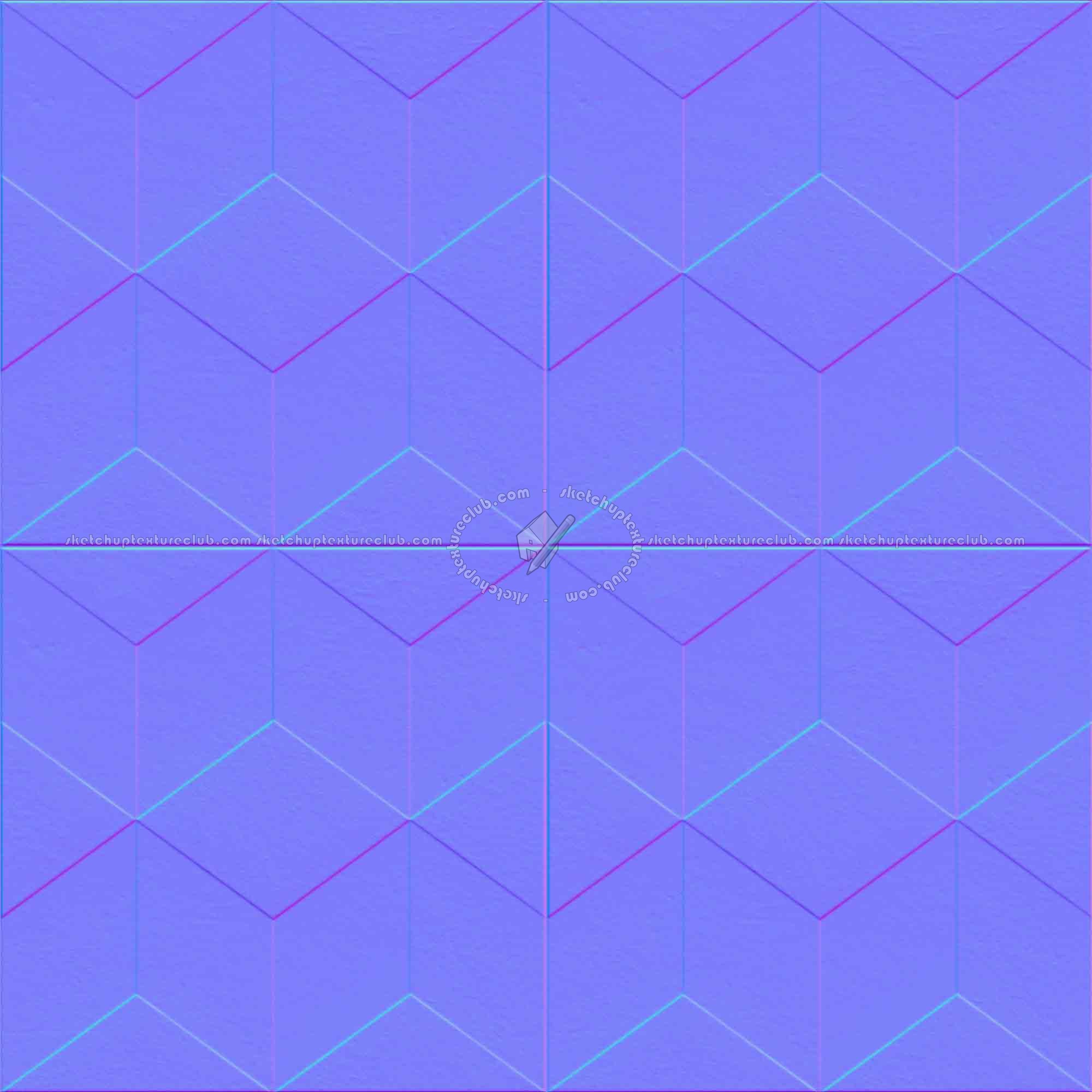 Textures   -   ARCHITECTURE   -   TILES INTERIOR   -   Cement - Encaustic   -   Cement  - Illusion cement concrete tile texture seamless 13392 - Normal