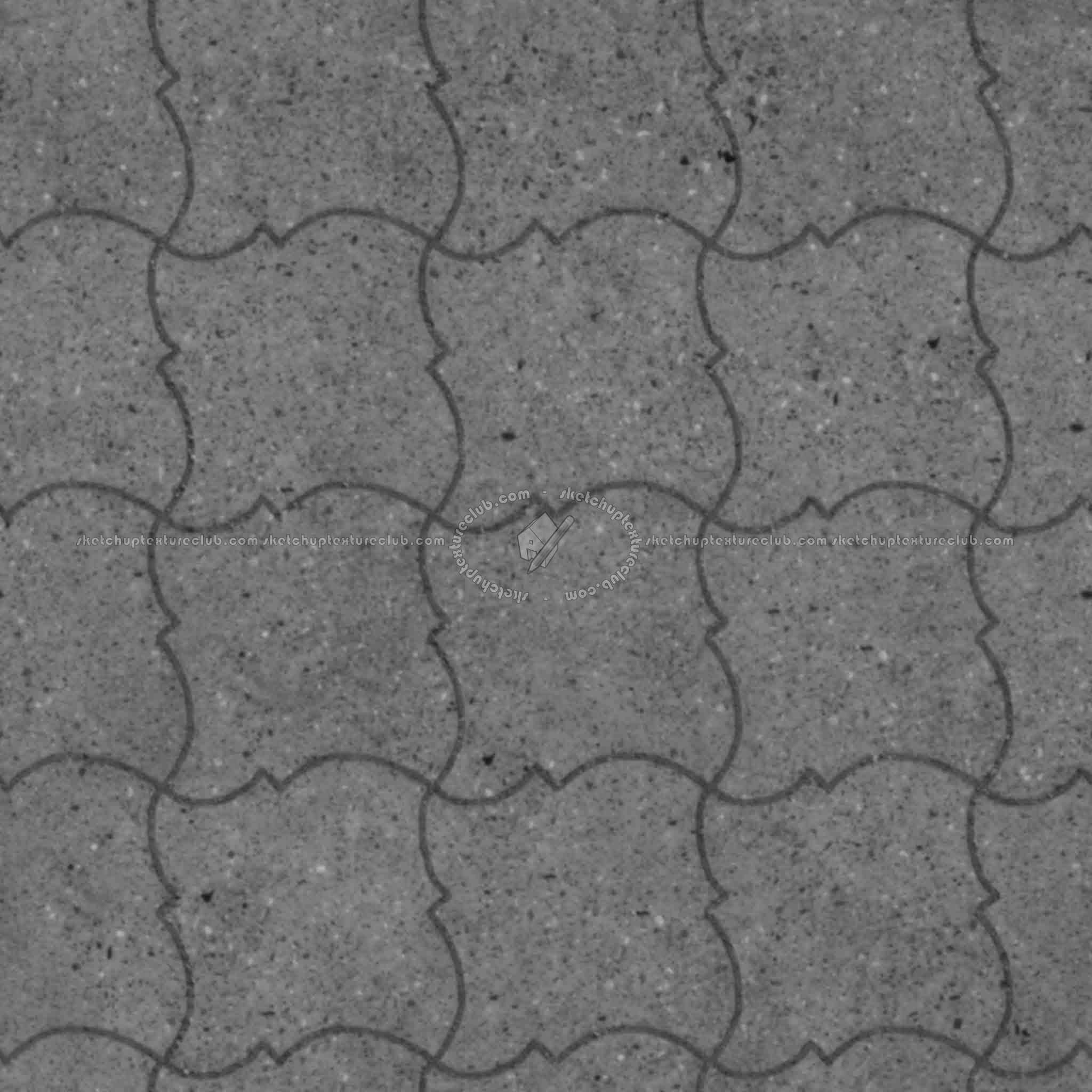 Textures   -   ARCHITECTURE   -   PAVING OUTDOOR   -   Pavers stone   -   Blocks mixed  - Pavers stone mixed size texture seamless 06164 - Displacement