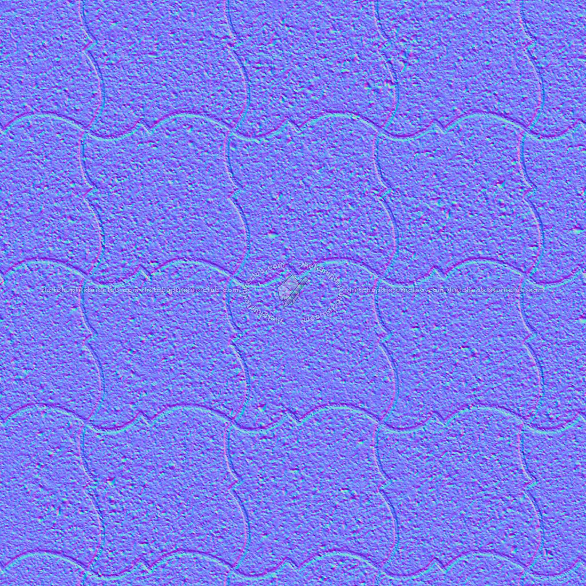 Textures   -   ARCHITECTURE   -   PAVING OUTDOOR   -   Pavers stone   -   Blocks mixed  - Pavers stone mixed size texture seamless 06164 - Normal