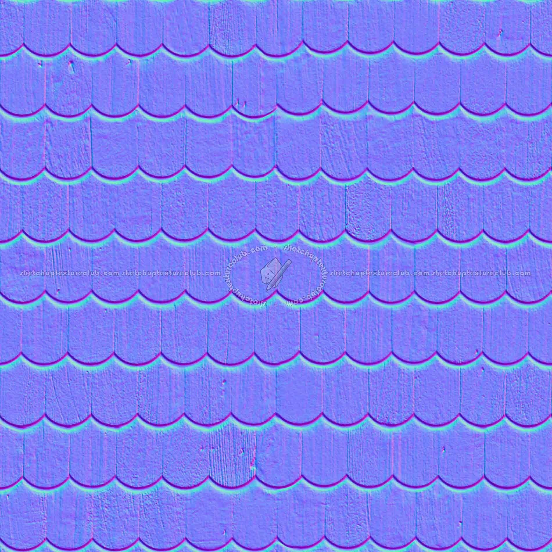 Textures   -   ARCHITECTURE   -   ROOFINGS   -   Shingles wood  - Wood shingle roof texture seamless 03856 - Normal