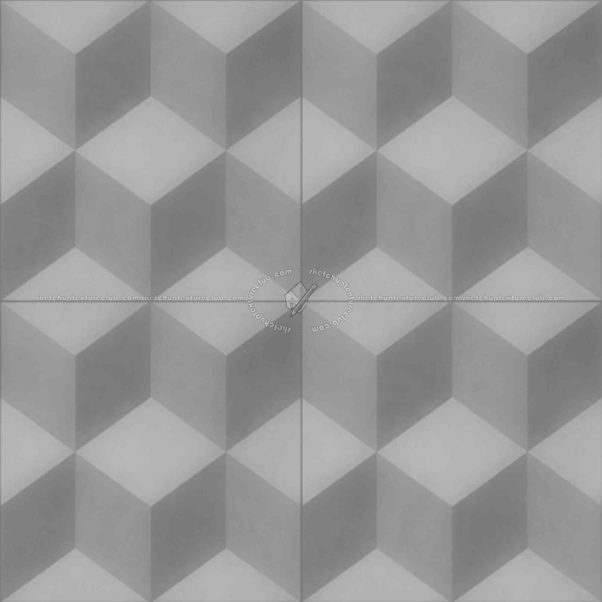 Textures   -   ARCHITECTURE   -   TILES INTERIOR   -   Cement - Encaustic   -   Cement  - Illusion cement concrete tile texture seamless 13393 - Displacement