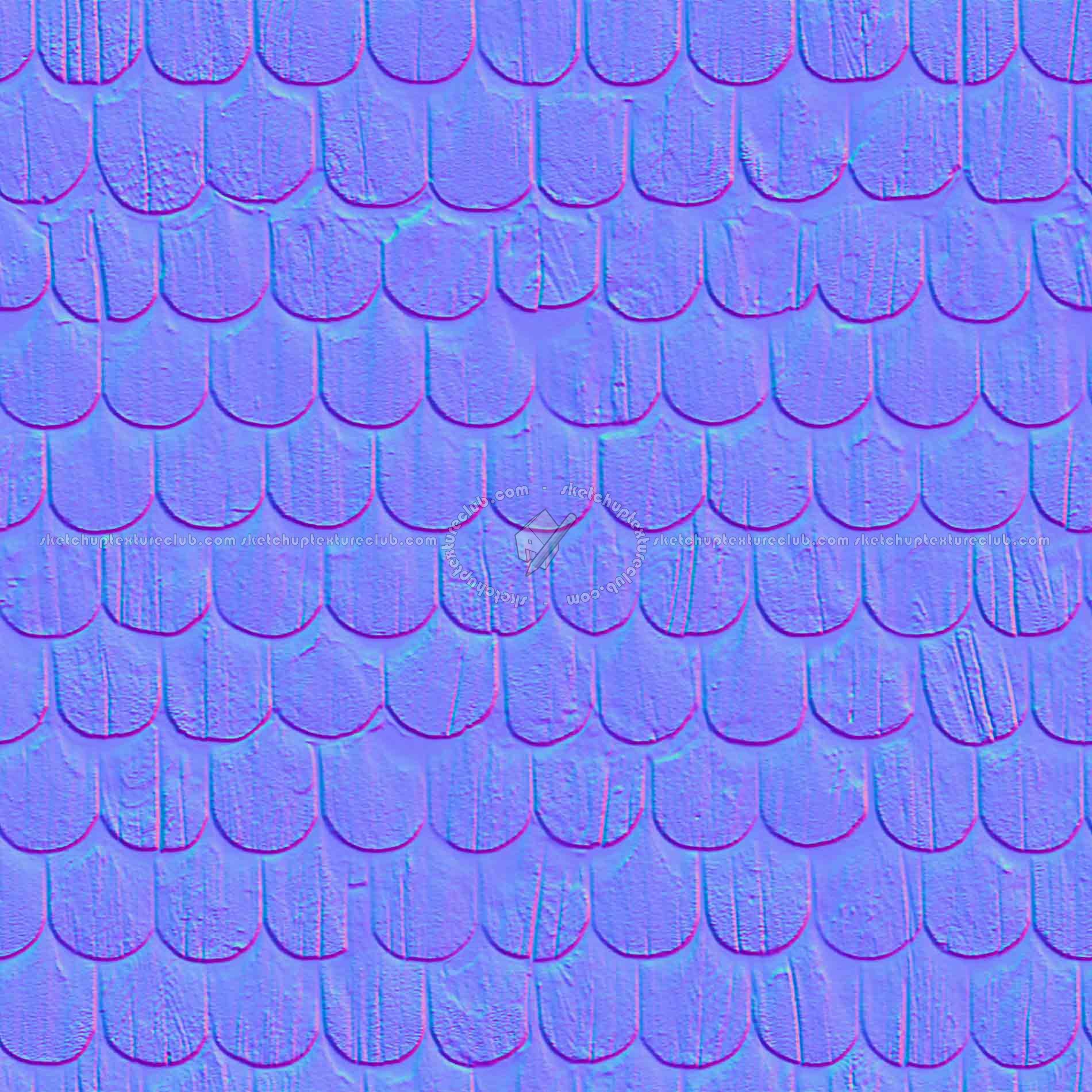 Textures   -   ARCHITECTURE   -   ROOFINGS   -   Shingles wood  - Wood shingle roof texture seamless 03857 - Normal