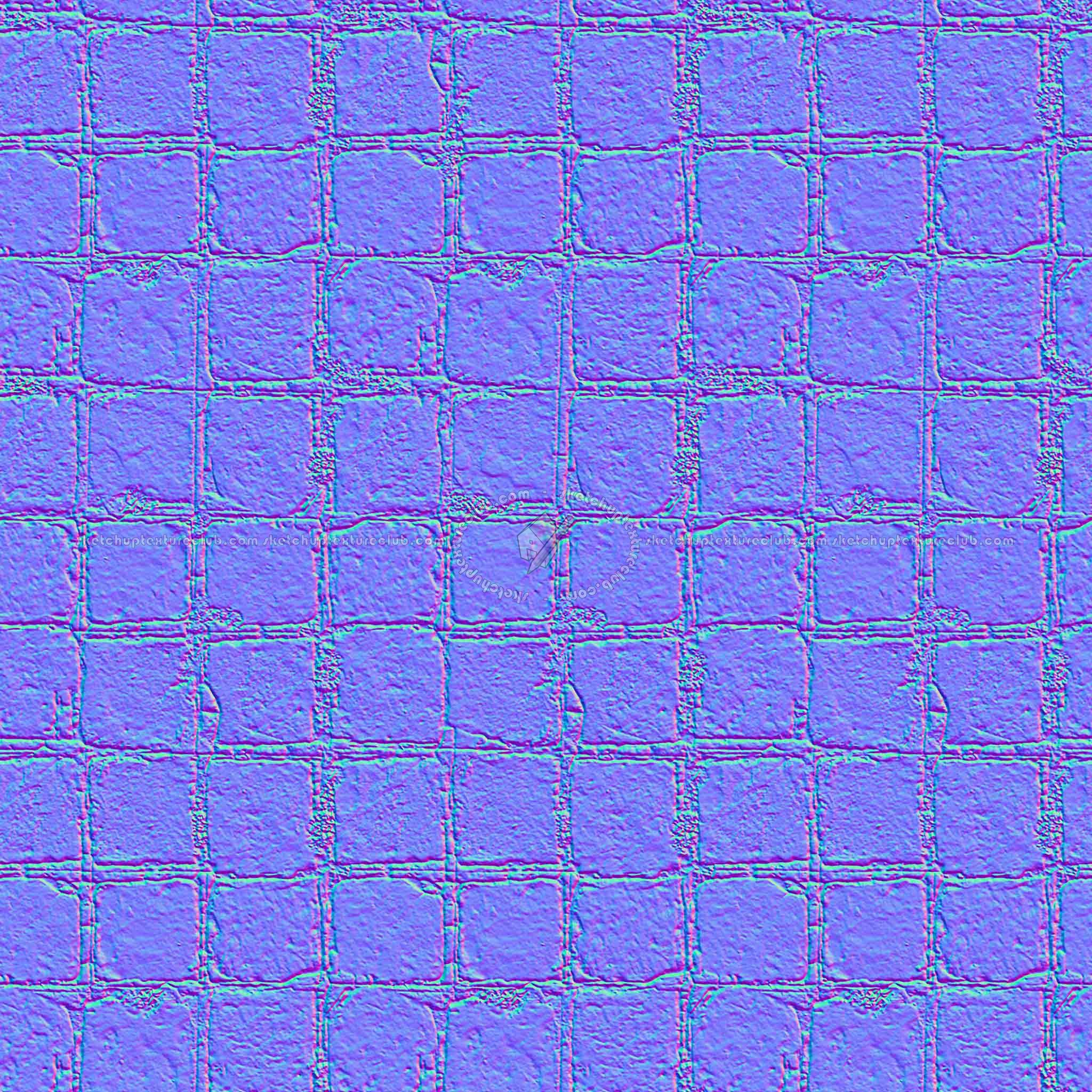 Textures   -   ARCHITECTURE   -   PAVING OUTDOOR   -   Concrete   -   Blocks damaged  - Concrete paving outdoor damaged texture seamless 05487 - Normal