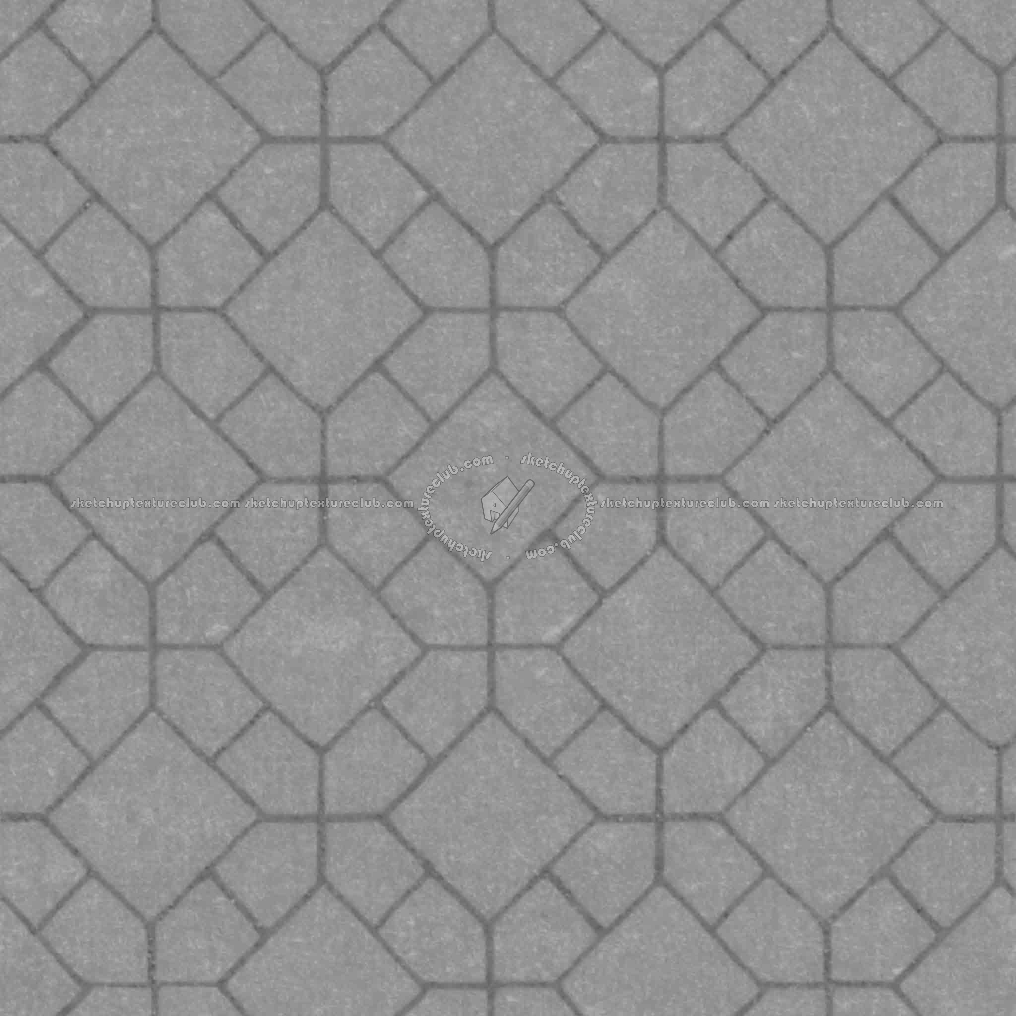 Textures   -   ARCHITECTURE   -   PAVING OUTDOOR   -   Concrete   -   Blocks mixed  - Paving concrete mixed size texture seamless 05569 - Displacement