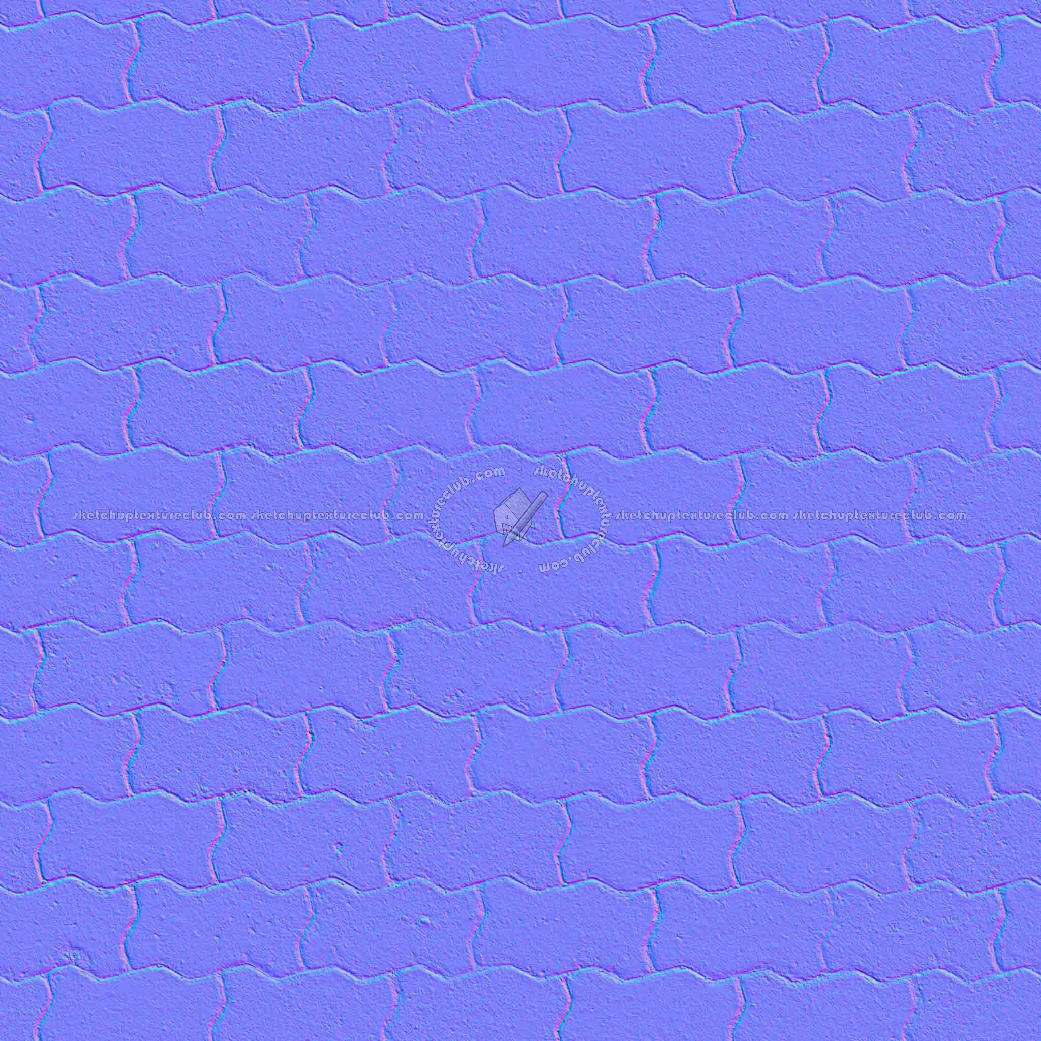 Textures - ARCHITECTURE - PAVING OUTDOOR - Concrete - Blocks regular - Paving outdoor concrete regular block texture seamless 05633 - Normal