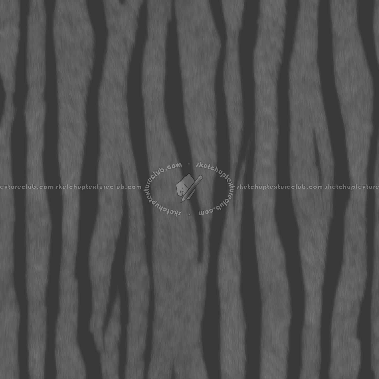 Textures   -   MATERIALS   -   FUR ANIMAL  - Tiger faux fake fur animal texture seamless 09558 - Displacement