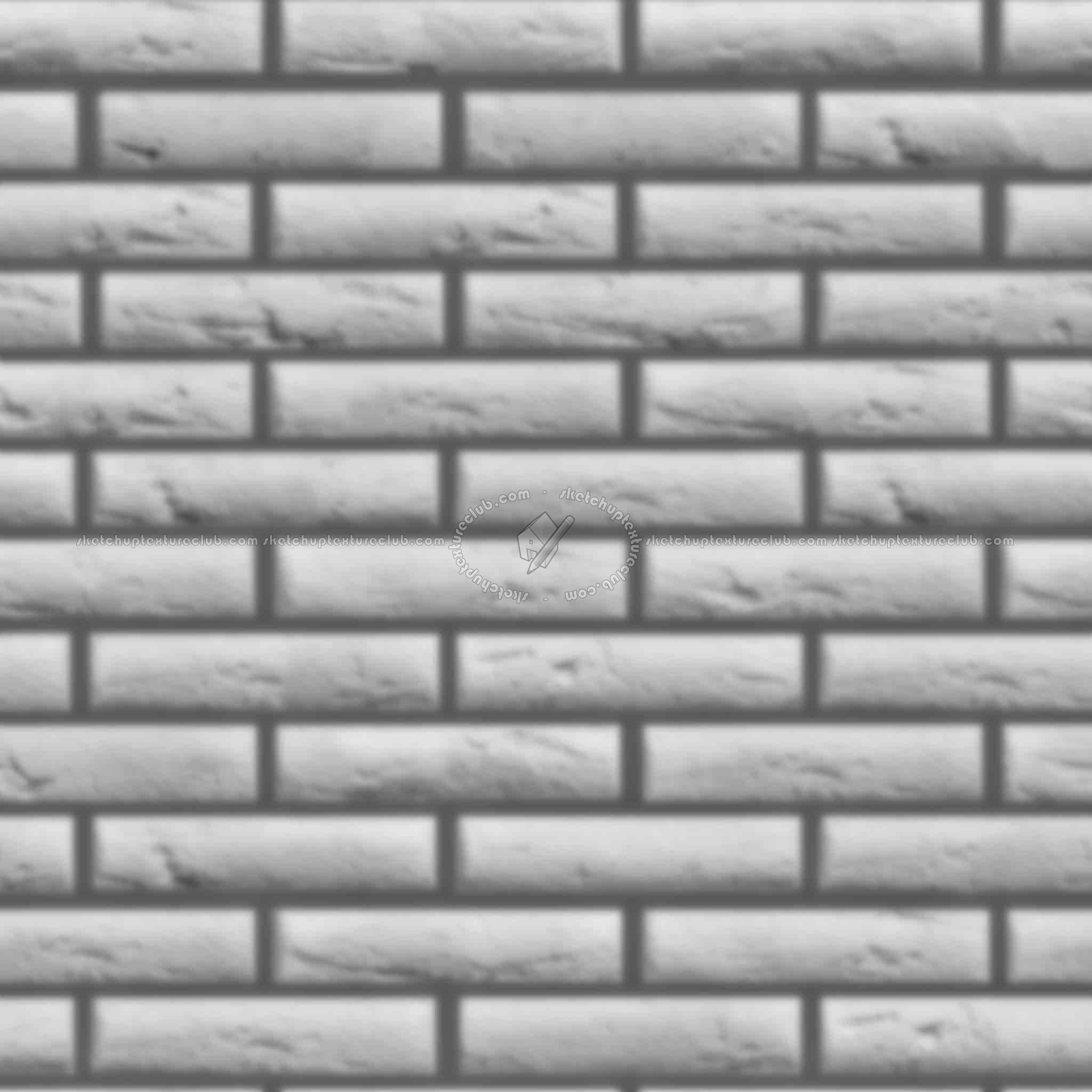 Textures   -   ARCHITECTURE   -   BRICKS   -   White Bricks  - White bricks texture seamless 00497 - Displacement