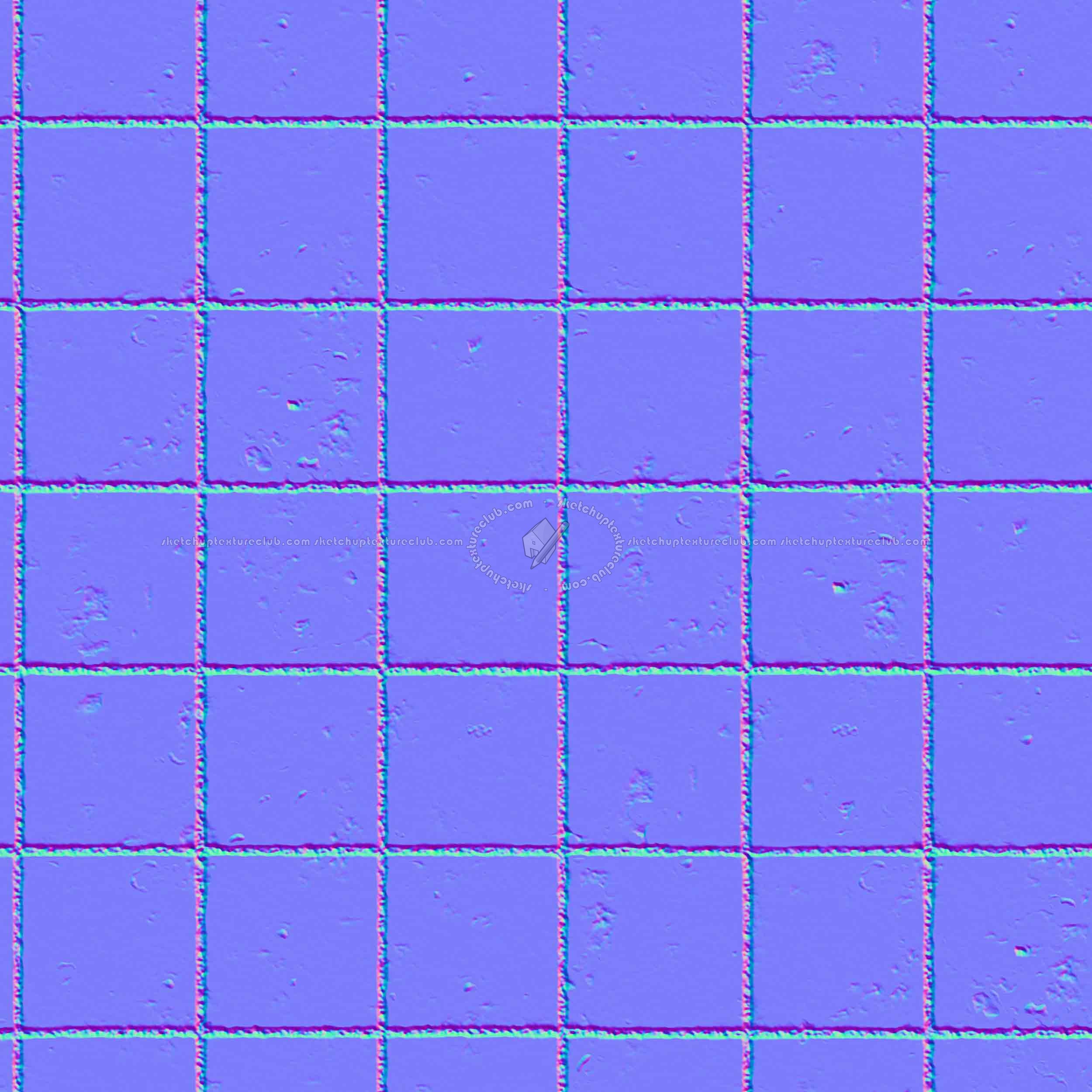 Textures   -   ARCHITECTURE   -   PAVING OUTDOOR   -   Parks Paving  - Damaged stone park paving texture seamless 18833 - Normal