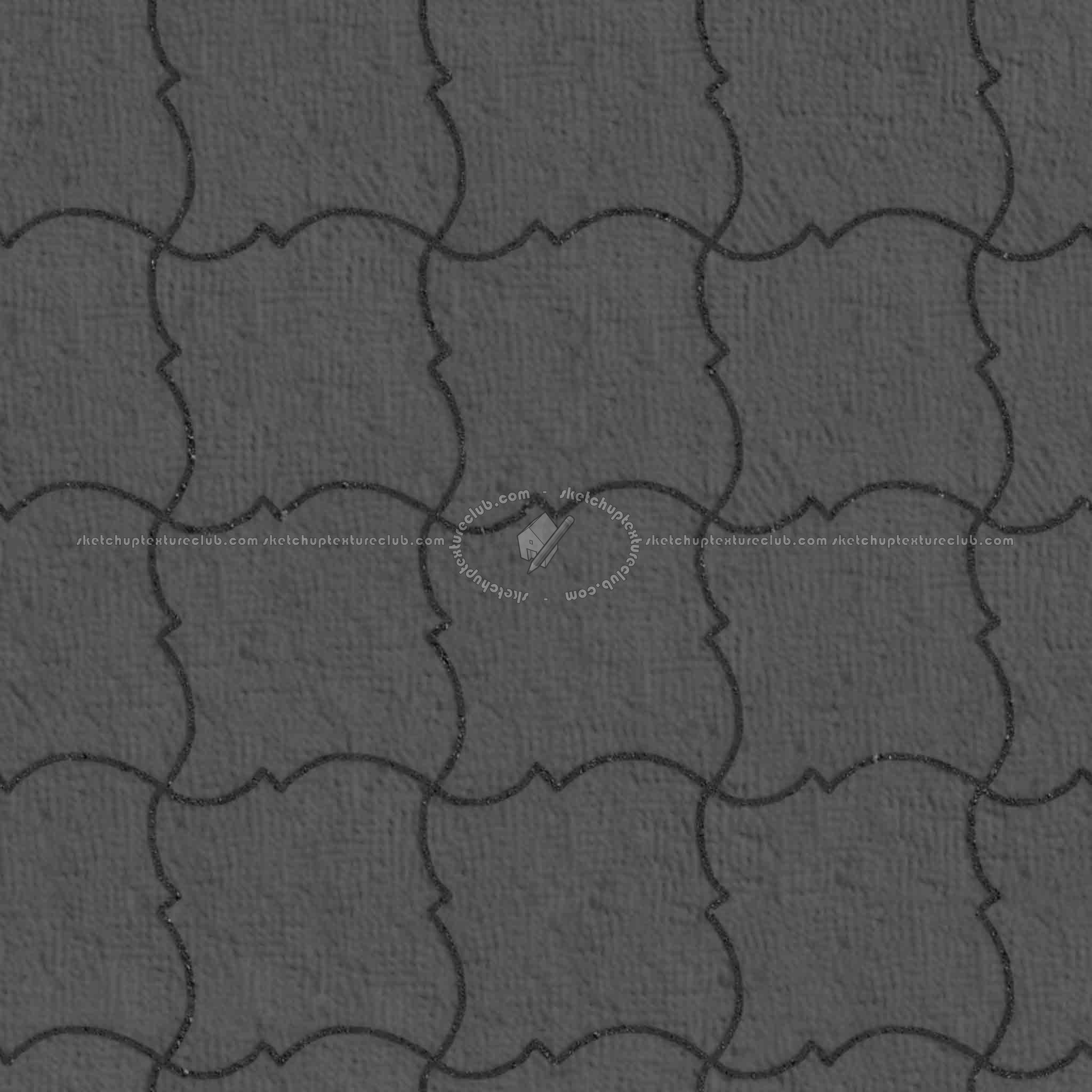 Textures   -   ARCHITECTURE   -   PAVING OUTDOOR   -   Pavers stone   -   Blocks mixed  - Pavers stone mixed size texture seamless 06166 - Displacement