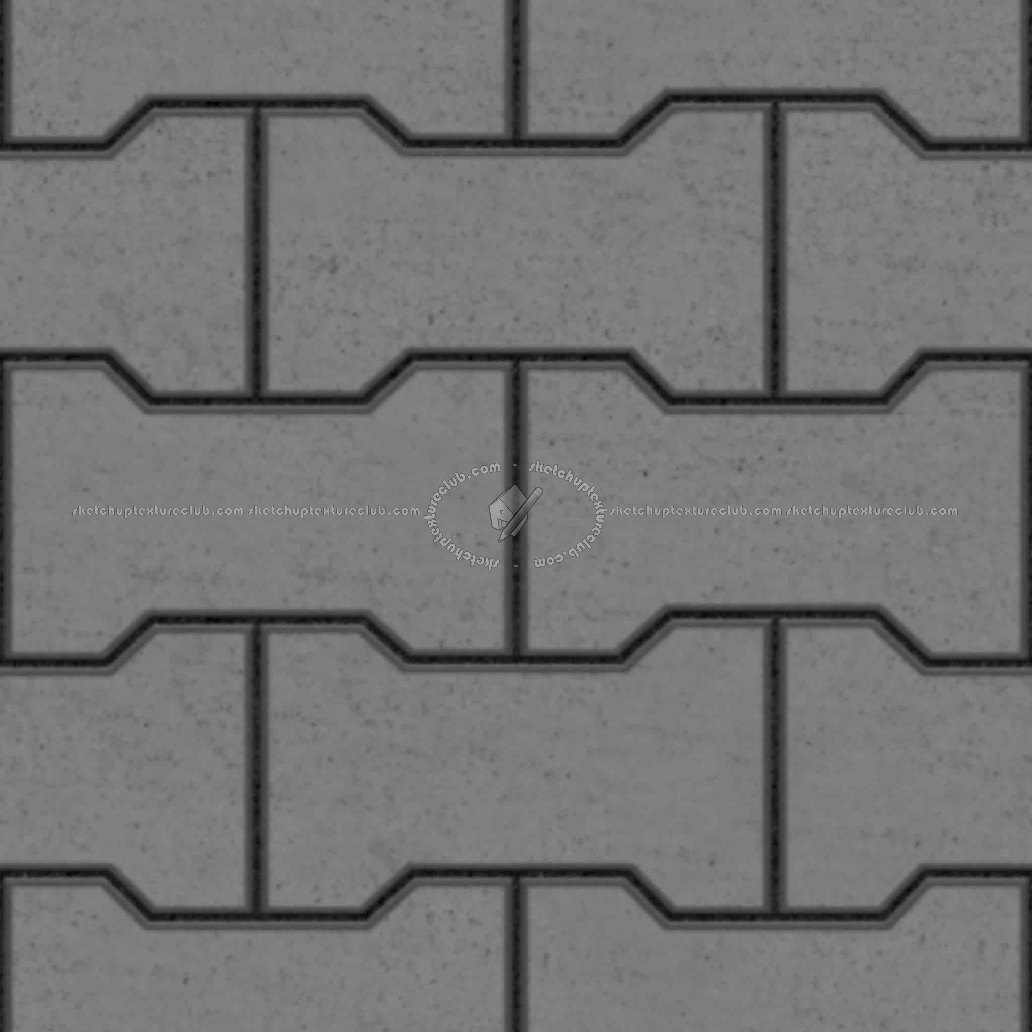 Textures   -   ARCHITECTURE   -   PAVING OUTDOOR   -   Concrete   -   Blocks regular  - Paving outdoor concrete regular block texture seamless 05705 - Displacement