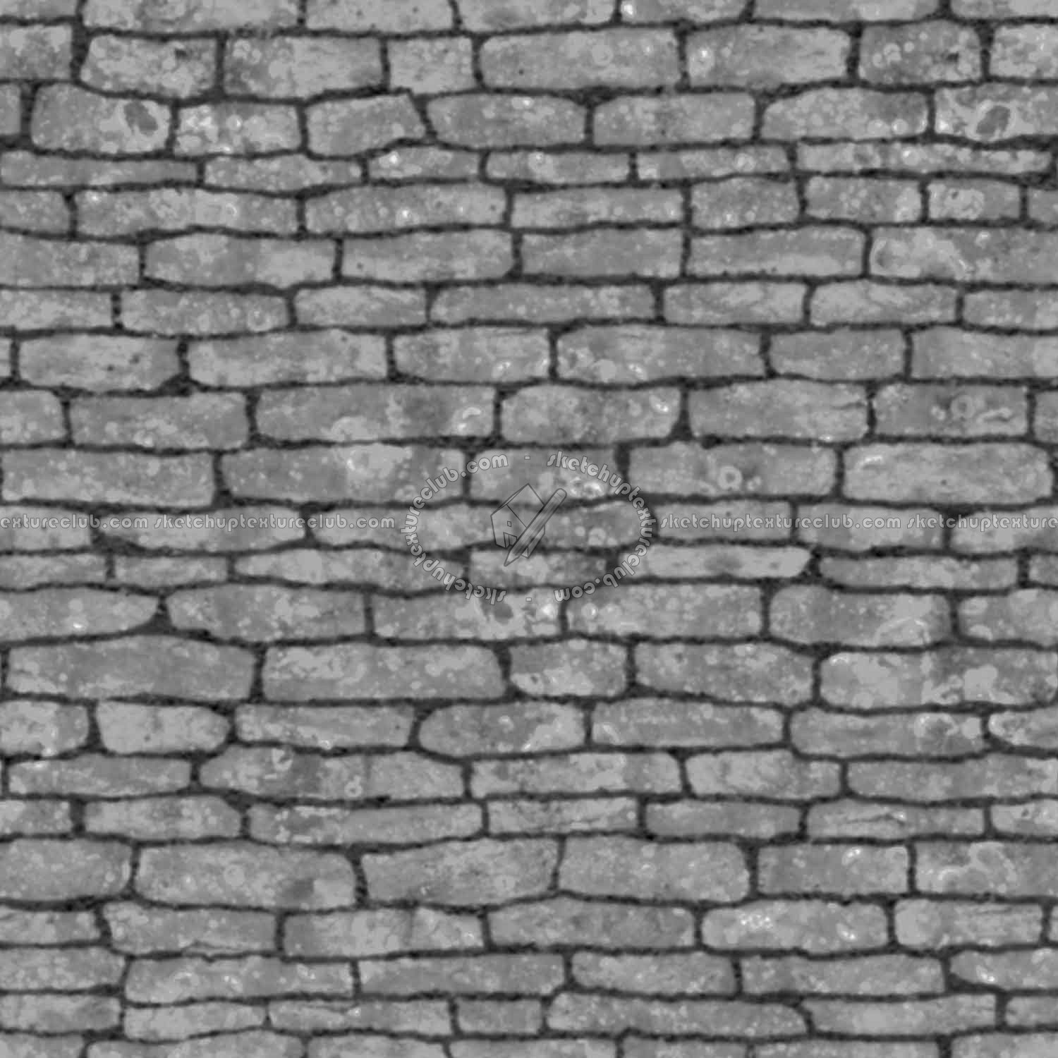 Textures   -   ARCHITECTURE   -   STONES WALLS   -   Stone blocks  - Wall stone with regular blocks texture seamless 08372 - Displacement