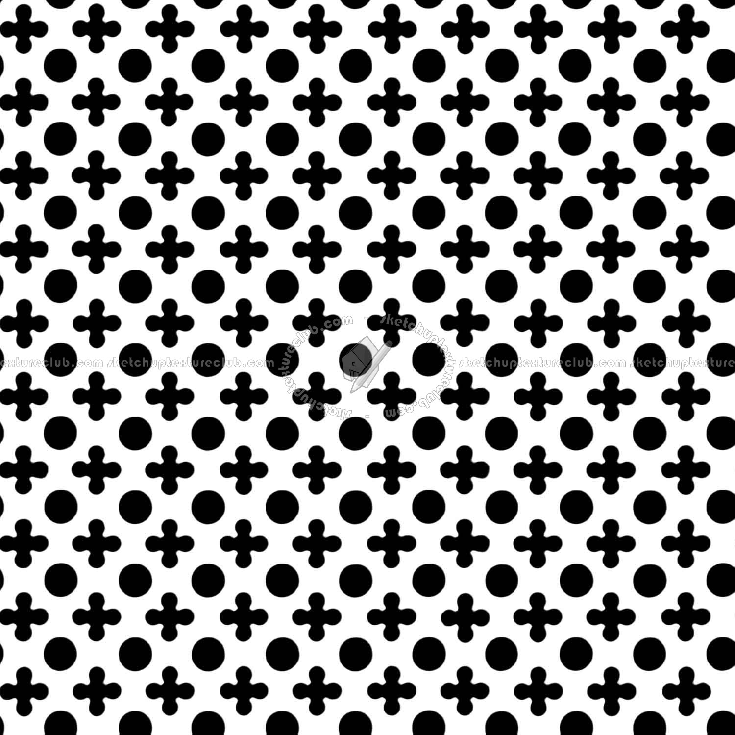 Textures - MATERIALS - METALS - Perforated - Aluminium perforated metal texture seamless 10552 - Mask