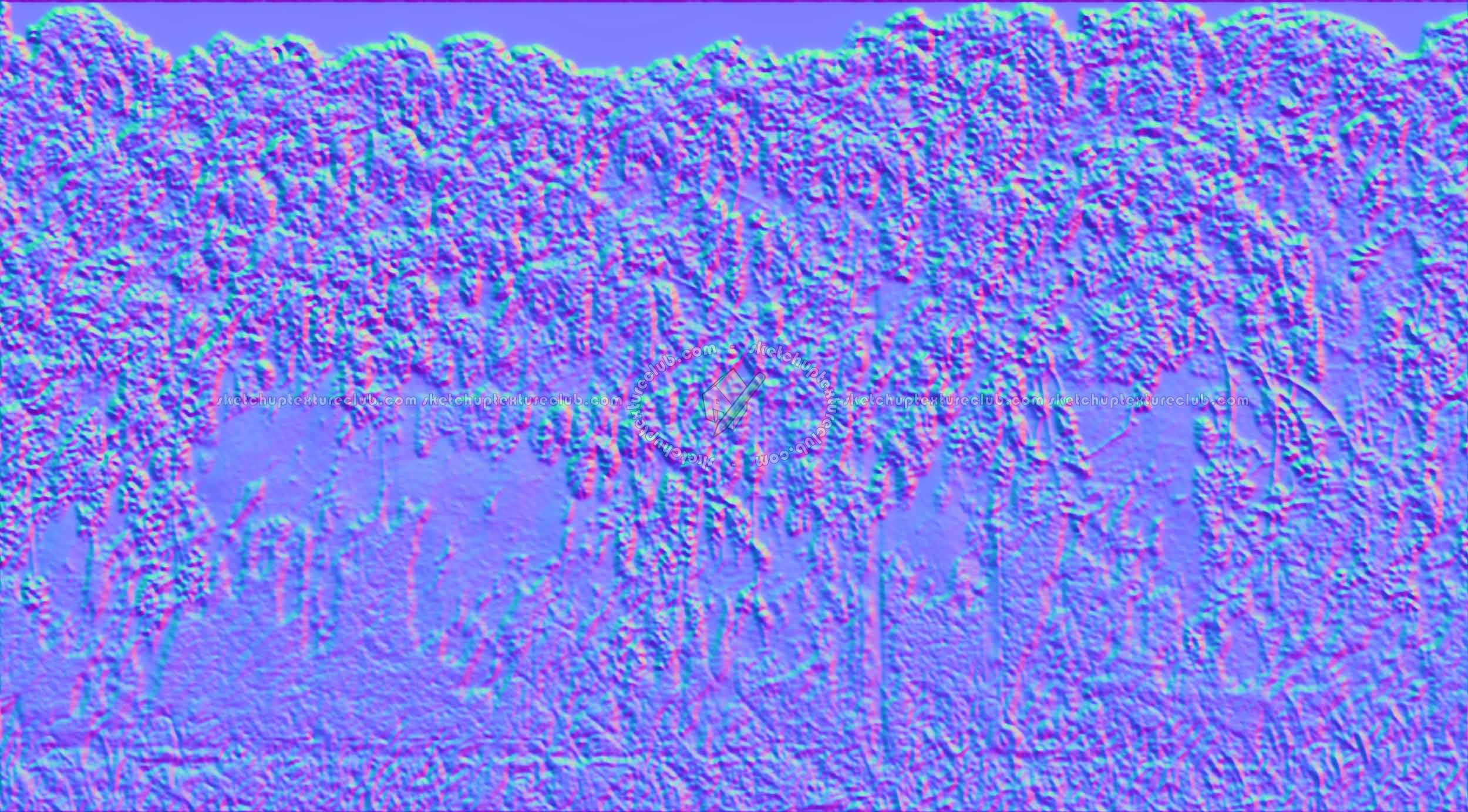 Textures   -   NATURE ELEMENTS   -   VEGETATION   -   Hedges  - Cement wall with wisteria cut out seamless 20735 - Normal