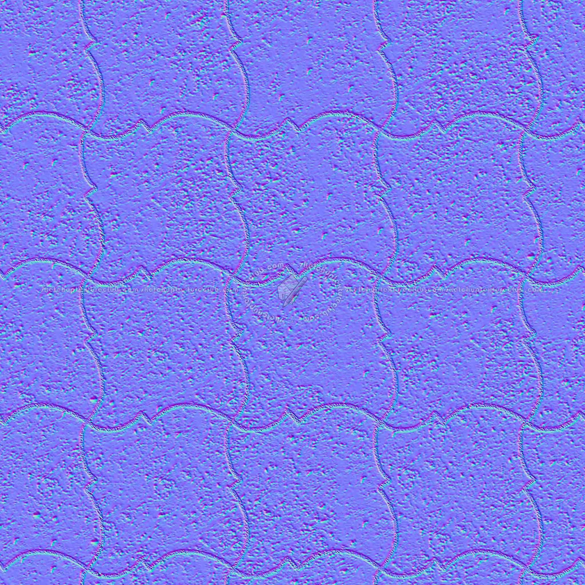 Textures   -   ARCHITECTURE   -   PAVING OUTDOOR   -   Pavers stone   -   Blocks mixed  - Pavers stone mixed size texture seamless 06167 - Normal