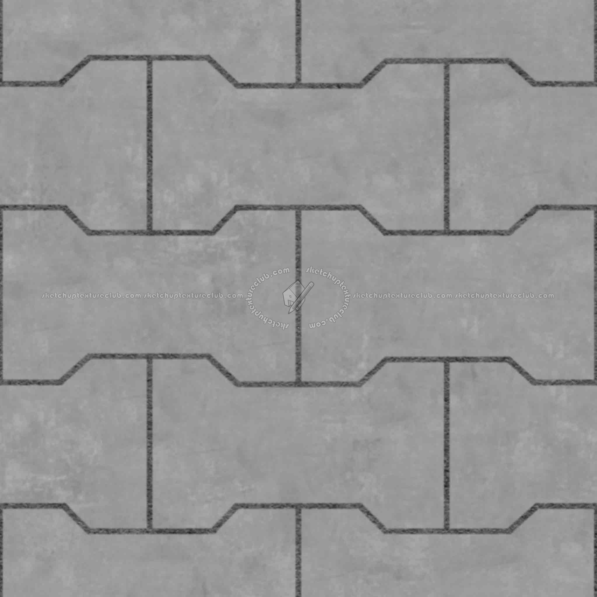 Textures   -   ARCHITECTURE   -   PAVING OUTDOOR   -   Concrete   -   Blocks regular  - Paving outdoor concrete regular block texture seamless 05706 - Displacement