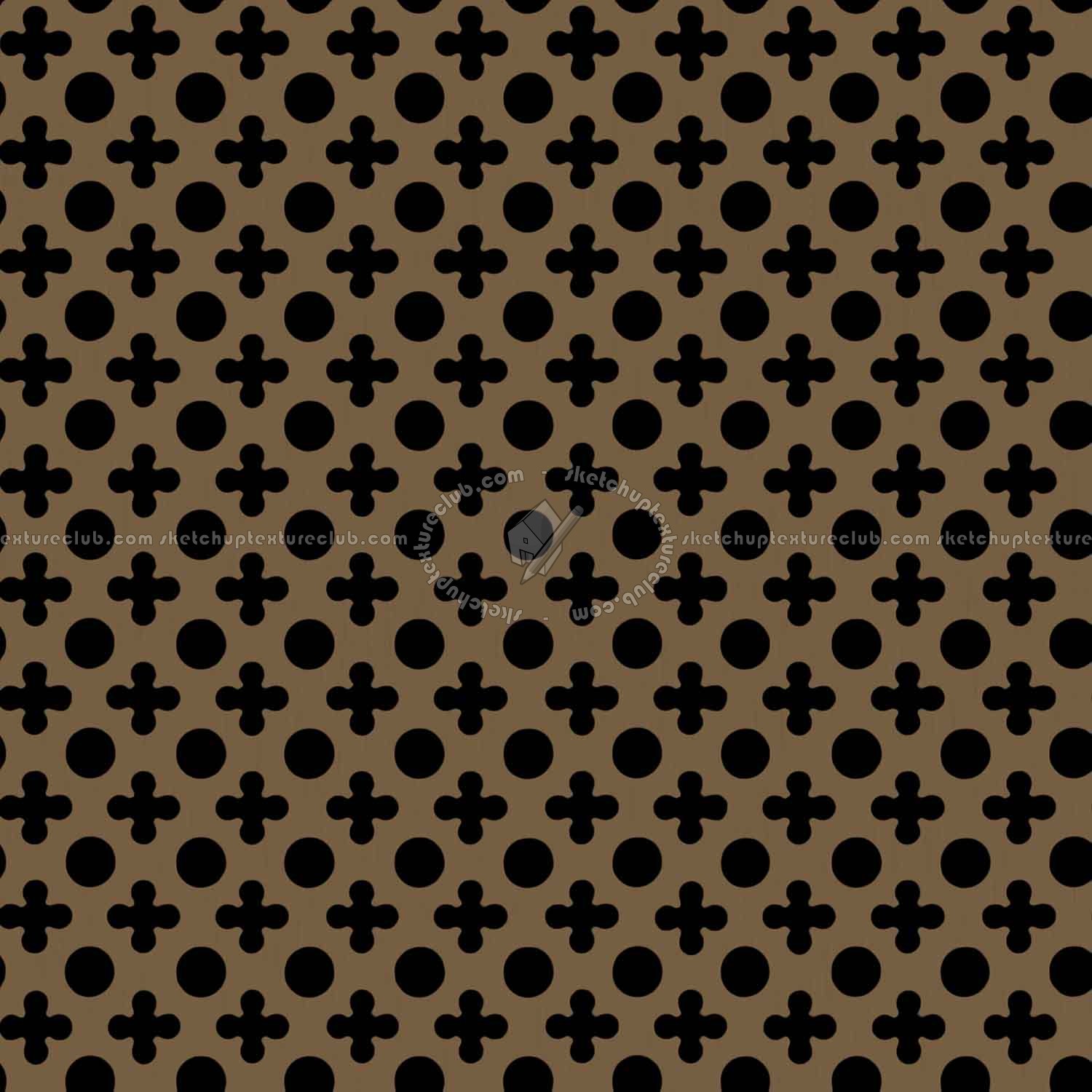 Textures   -   MATERIALS   -   METALS   -   Perforated  - Bronze perforated metal texture seamless 10553 - Specular