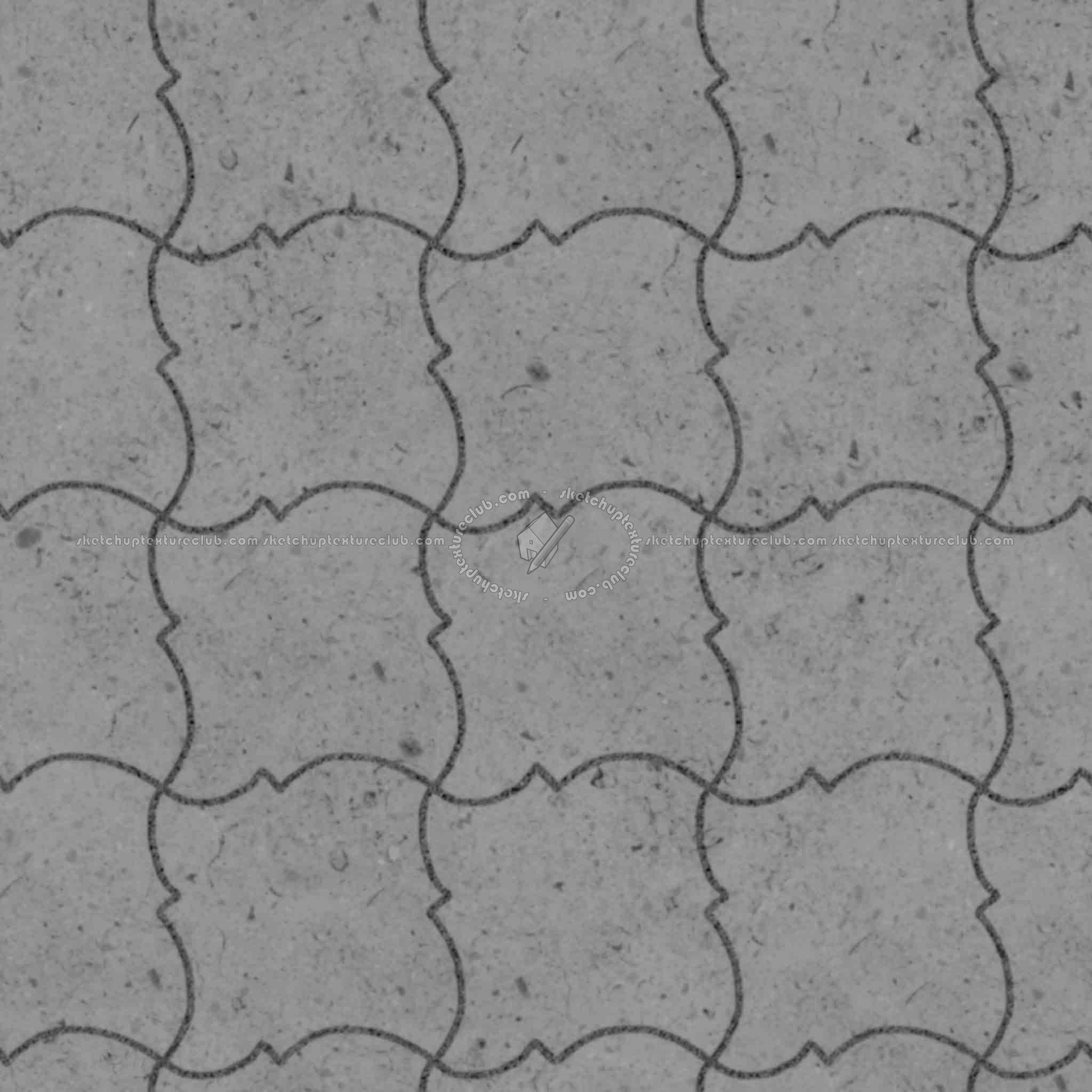 Textures   -   ARCHITECTURE   -   PAVING OUTDOOR   -   Pavers stone   -   Blocks mixed  - Pavers stone mixed size texture seamless 06168 - Displacement