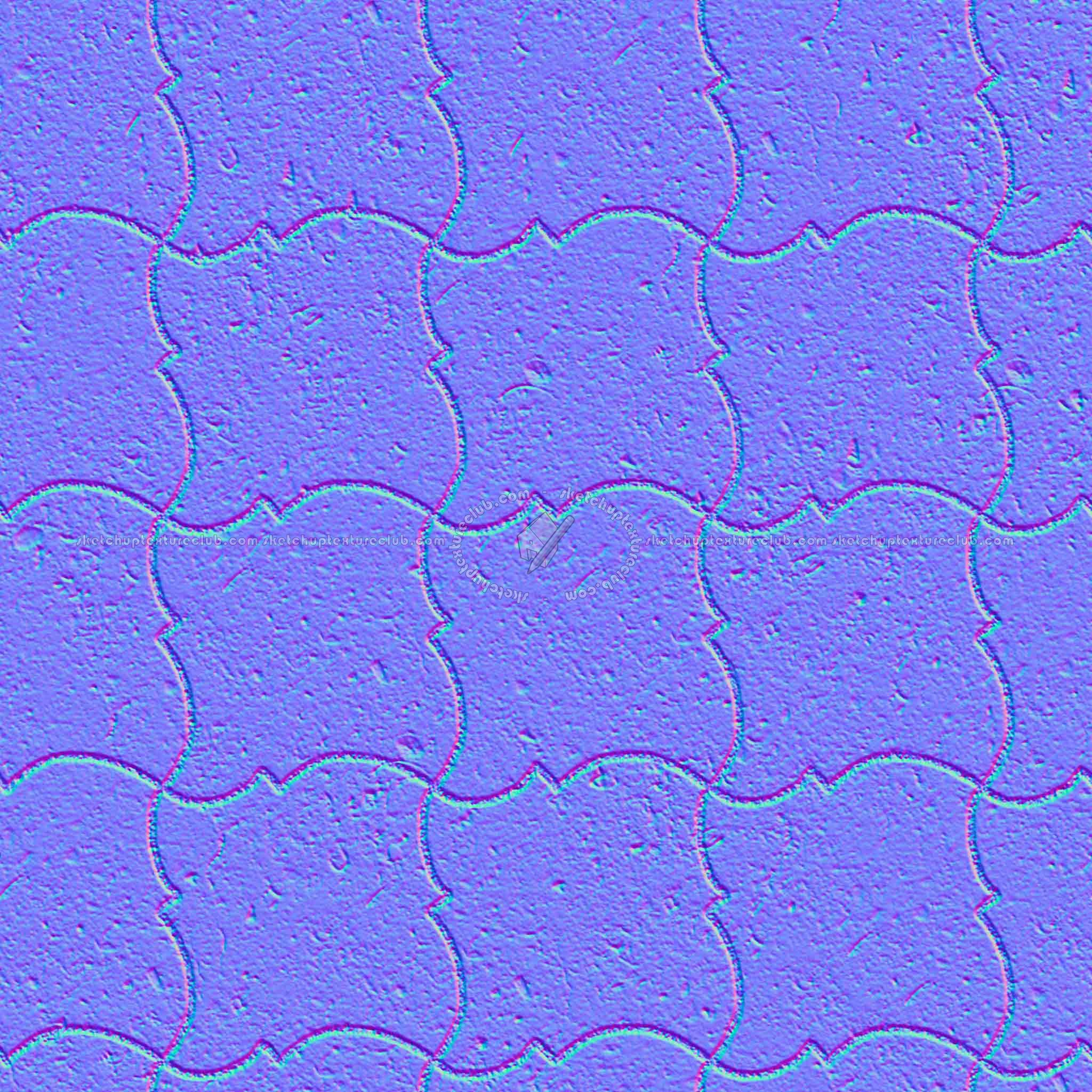 Textures   -   ARCHITECTURE   -   PAVING OUTDOOR   -   Pavers stone   -   Blocks mixed  - Pavers stone mixed size texture seamless 06168 - Normal