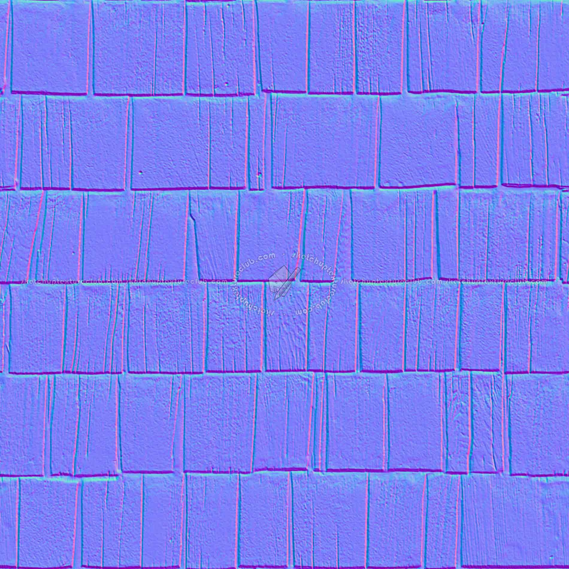 Textures   -   ARCHITECTURE   -   ROOFINGS   -   Shingles wood  - Wood shingle roof texture seamless 03860 - Normal