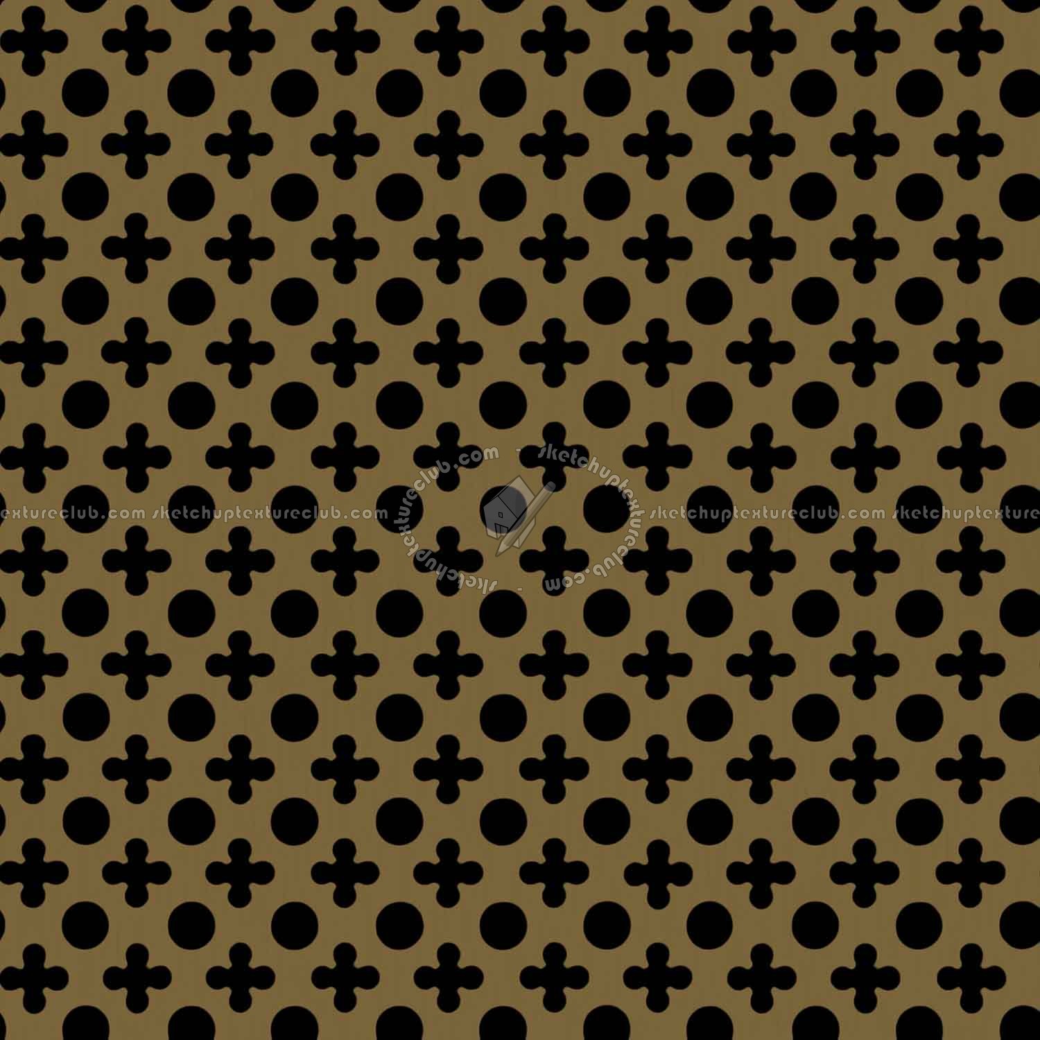 Textures   -   MATERIALS   -   METALS   -   Perforated  - Brass perforated metal texture seamless 10554 - Specular