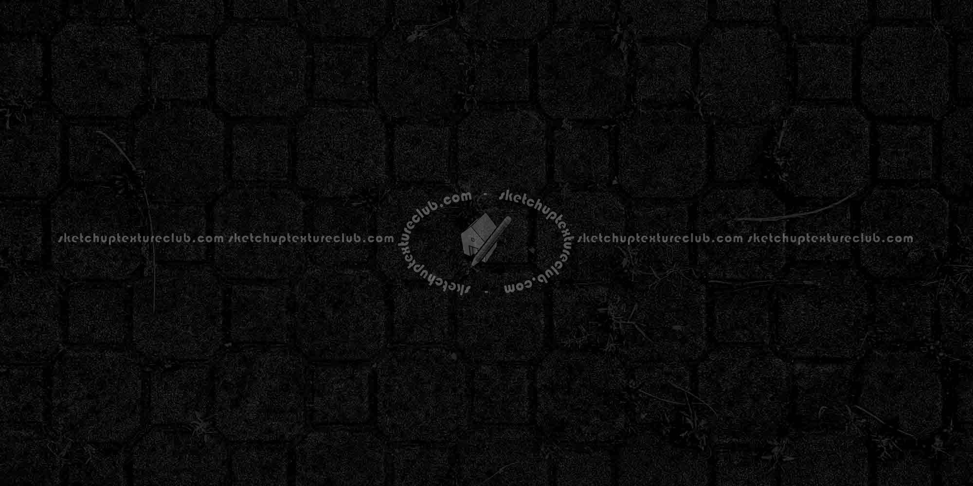 Textures   -   ARCHITECTURE   -   PAVING OUTDOOR   -   Concrete   -   Blocks damaged  - Damaged concrete outdoor paving with grass texture seamless 20783 - Specular