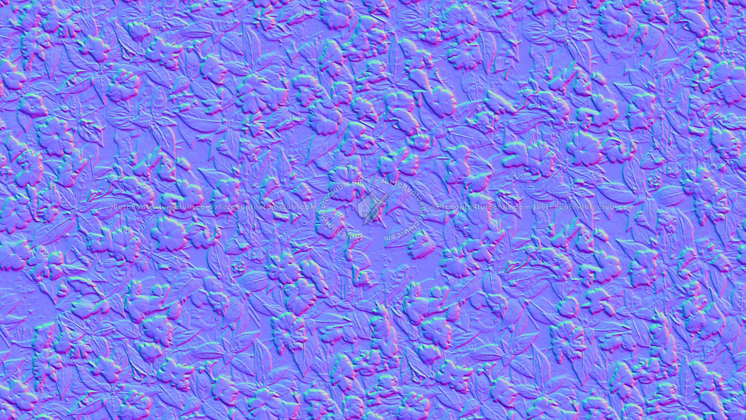 Textures - NATURE ELEMENTS - VEGETATION - Hedges - Flowered hedge texture seamless 20780 - Normal