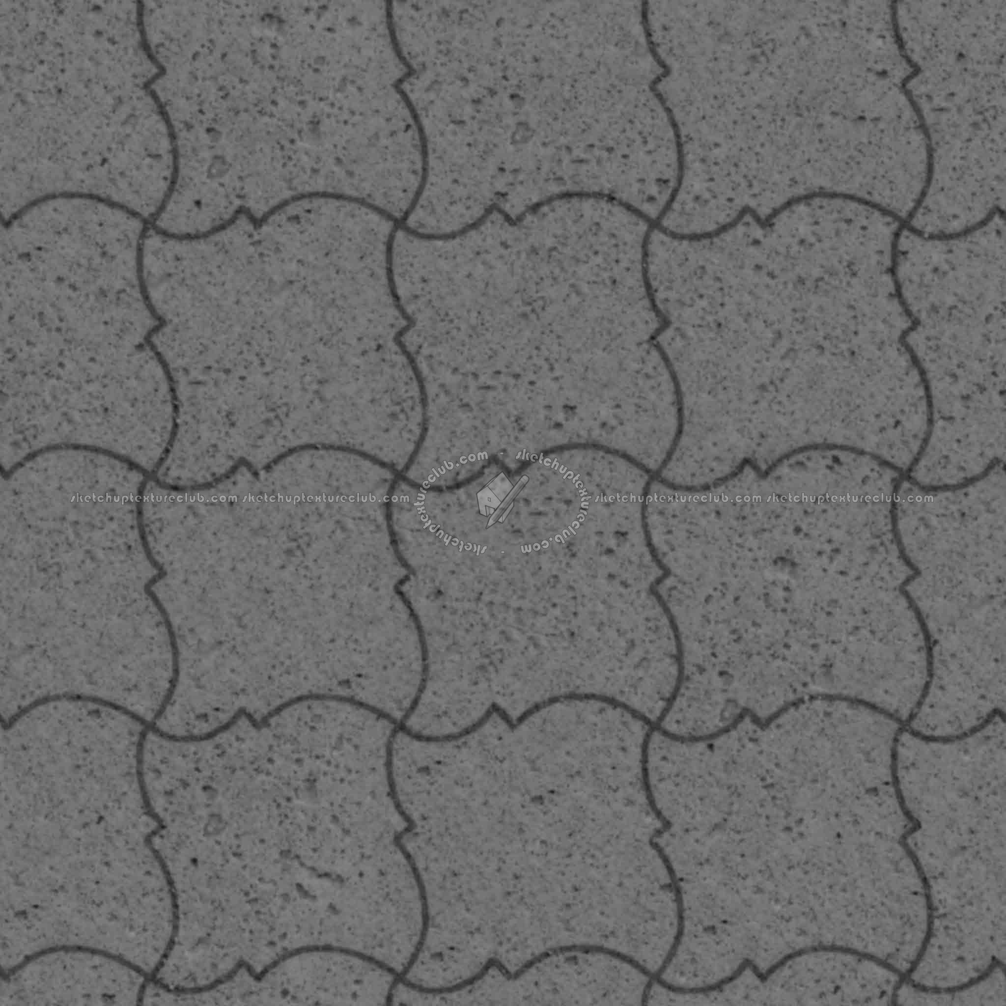 Textures   -   ARCHITECTURE   -   PAVING OUTDOOR   -   Pavers stone   -   Blocks mixed  - Pavers stone mixed size texture seamless 06169 - Displacement