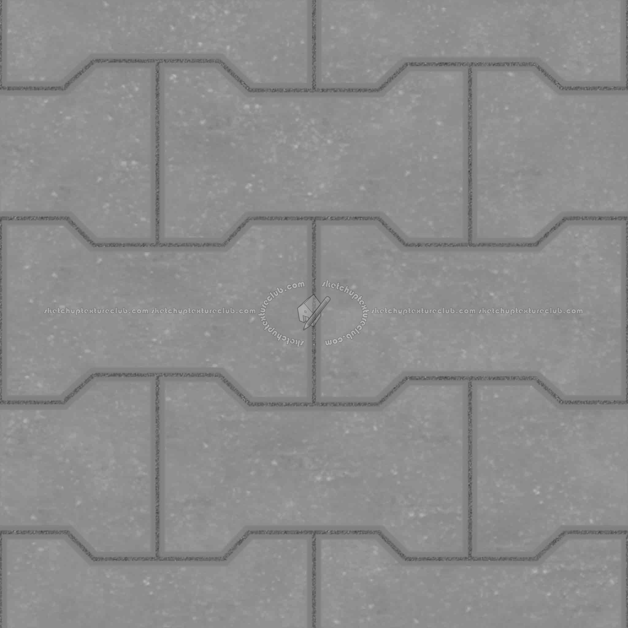 Textures   -   ARCHITECTURE   -   PAVING OUTDOOR   -   Concrete   -   Blocks regular  - Paving outdoor concrete regular block texture seamless 05708 - Displacement