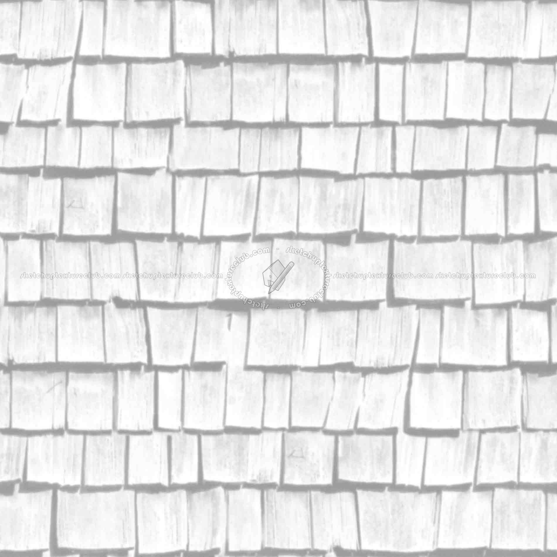 Textures   -   ARCHITECTURE   -   ROOFINGS   -   Shingles wood  - Wood shingle roof texture seamless 03862 - Ambient occlusion