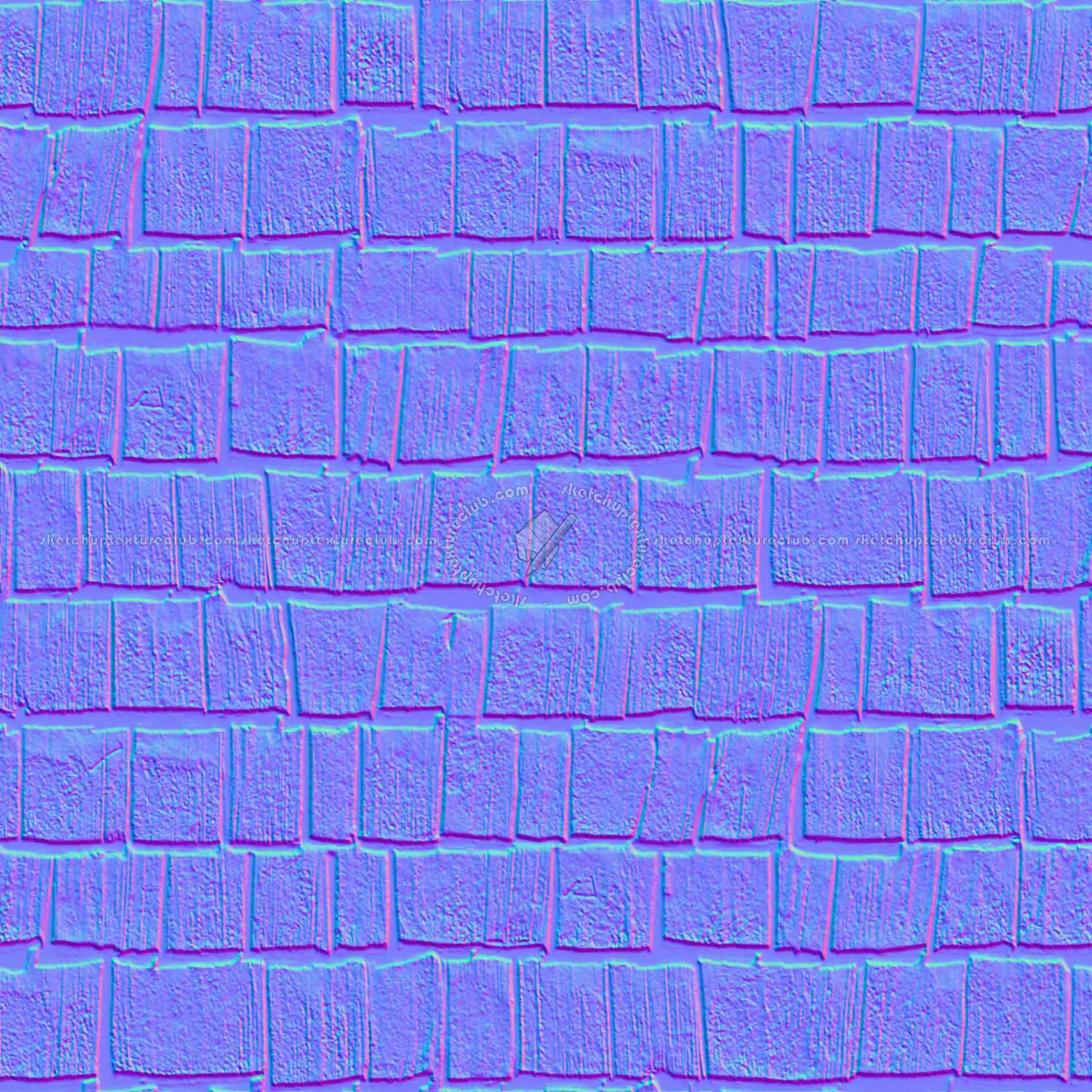 Textures   -   ARCHITECTURE   -   ROOFINGS   -   Shingles wood  - Wood shingle roof texture seamless 03862 - Normal