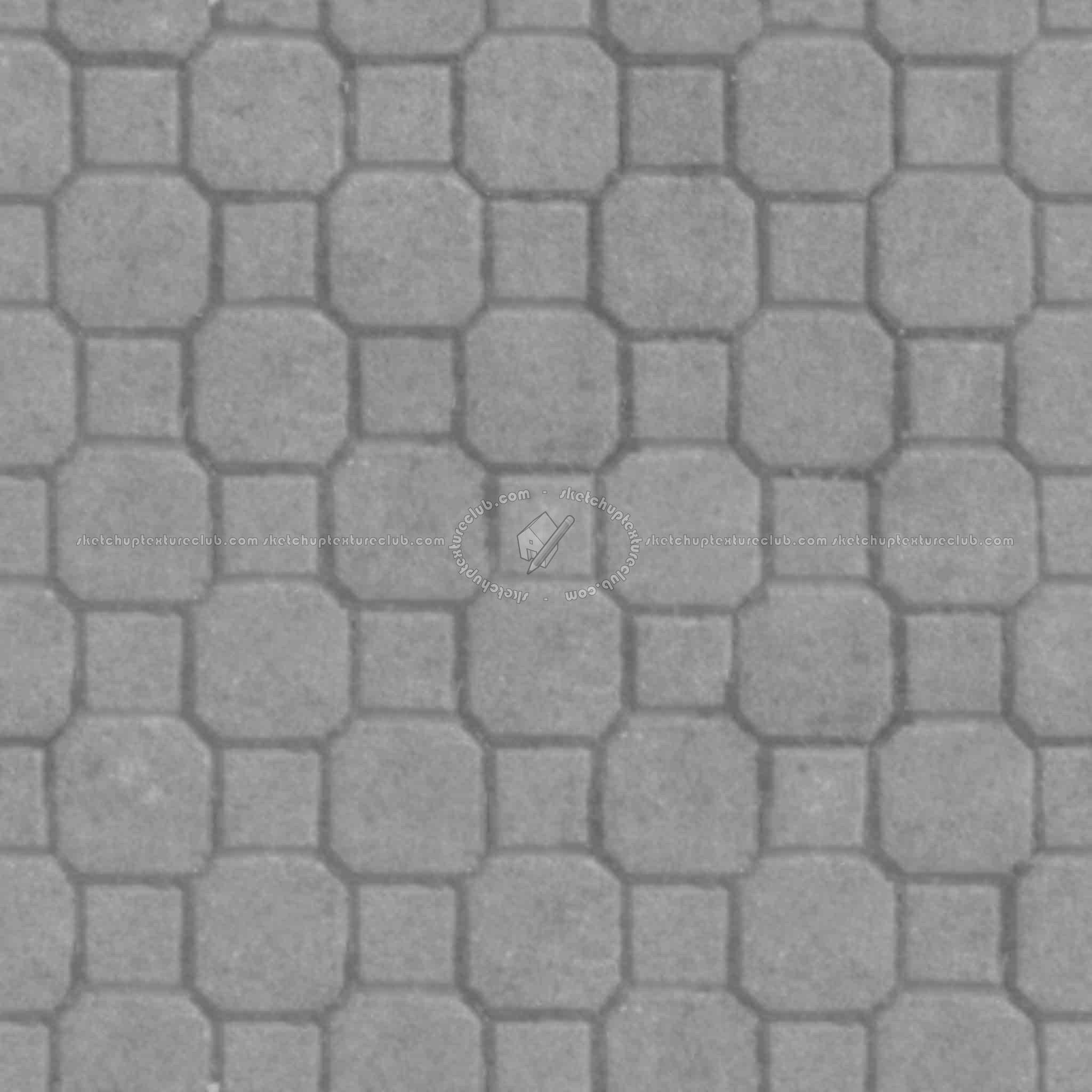 Textures   -   ARCHITECTURE   -   PAVING OUTDOOR   -   Concrete   -   Blocks mixed  - concrete paving PBR texture seamless 21819 - Displacement