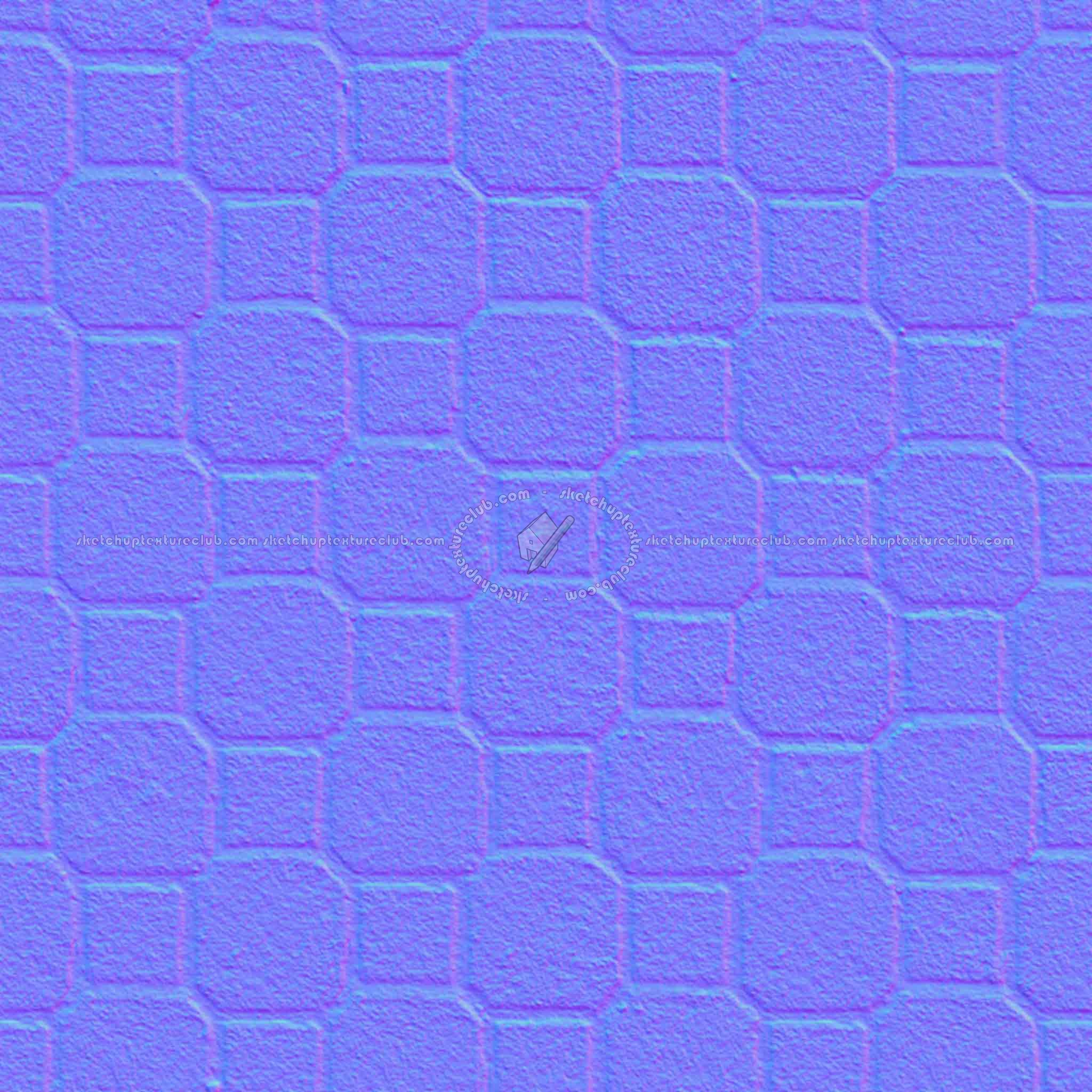 Textures   -   ARCHITECTURE   -   PAVING OUTDOOR   -   Concrete   -   Blocks mixed  - concrete paving PBR texture seamless 21819 - Normal