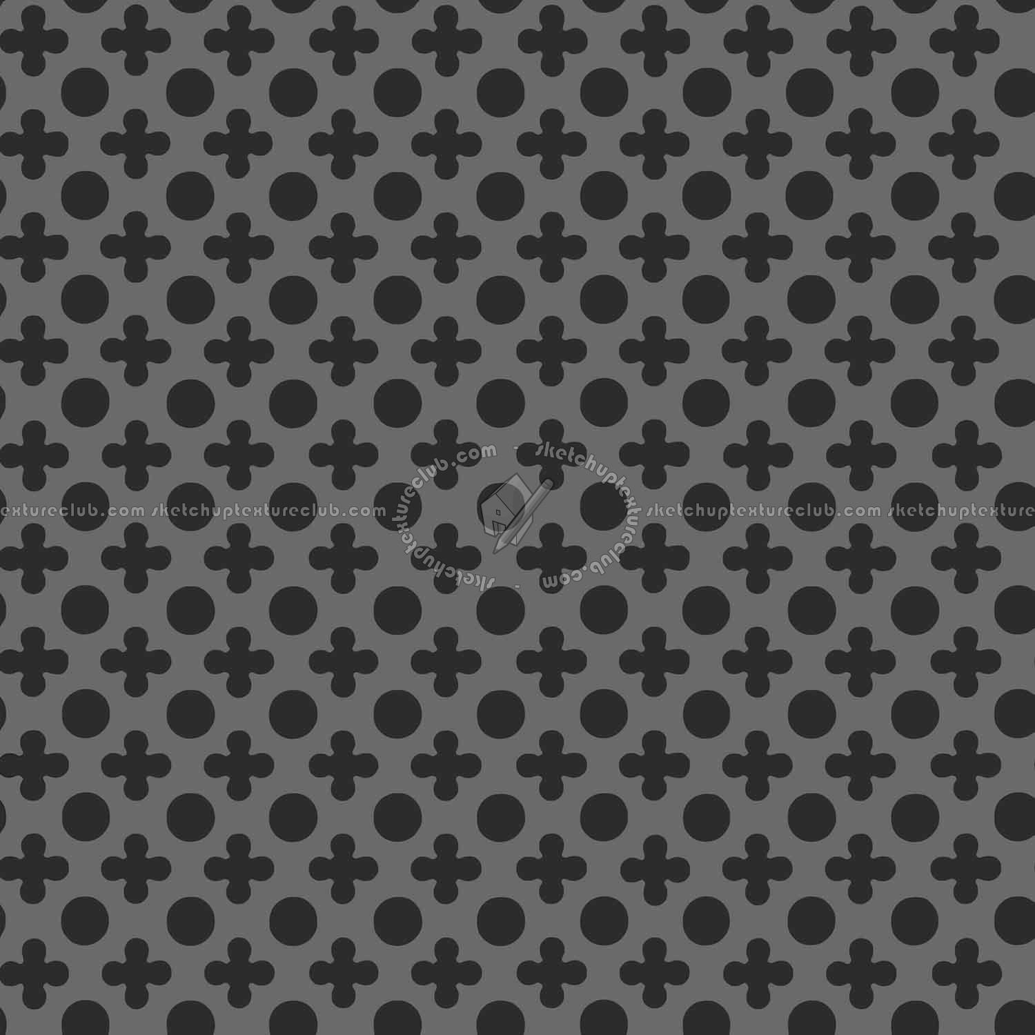 Textures   -   MATERIALS   -   METALS   -   Perforated  - Copper perforated metal texture seamless 10555 - Displacement