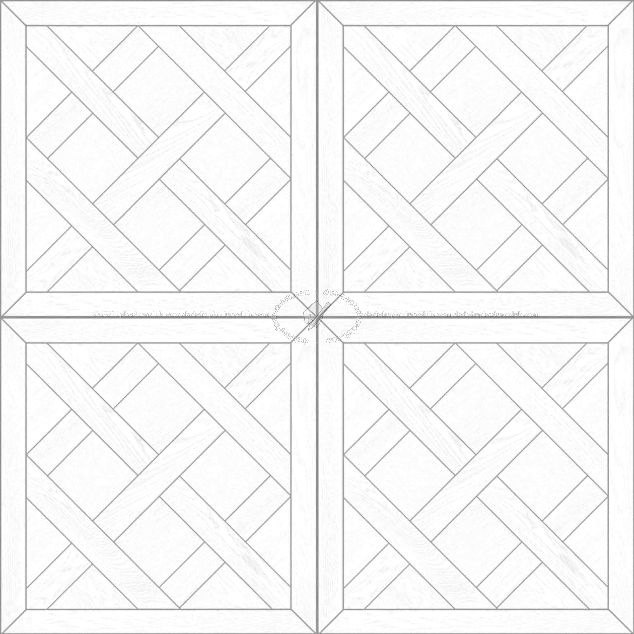 Textures   -   ARCHITECTURE   -   WOOD FLOORS   -   Geometric pattern  - Parquet geometric pattern texture seamless 04805 - Ambient occlusion