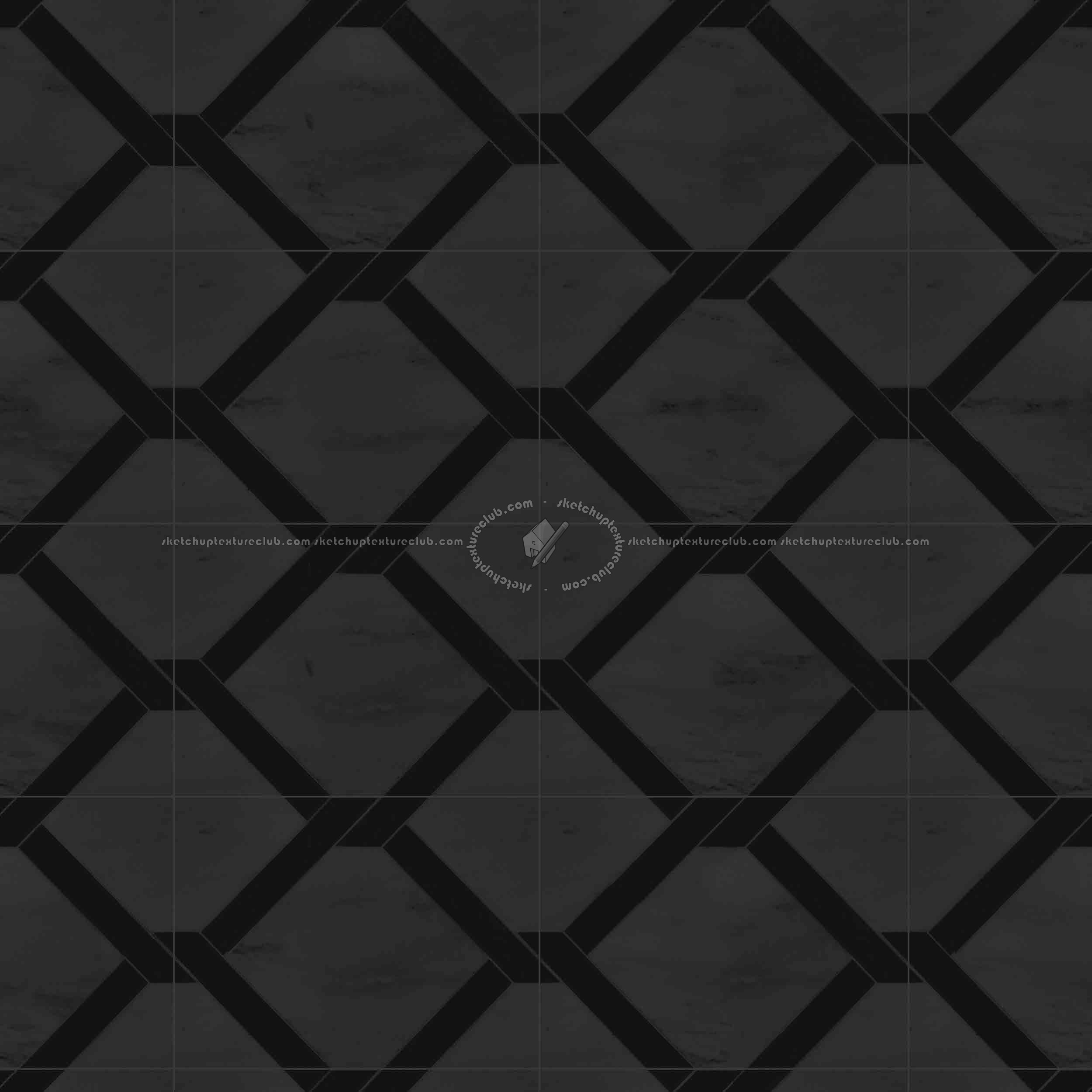 Textures - ARCHITECTURE - TILES INTERIOR - Marble tiles - White - White floor marble and wood geometric pattern texture seamless 19339 - Specular