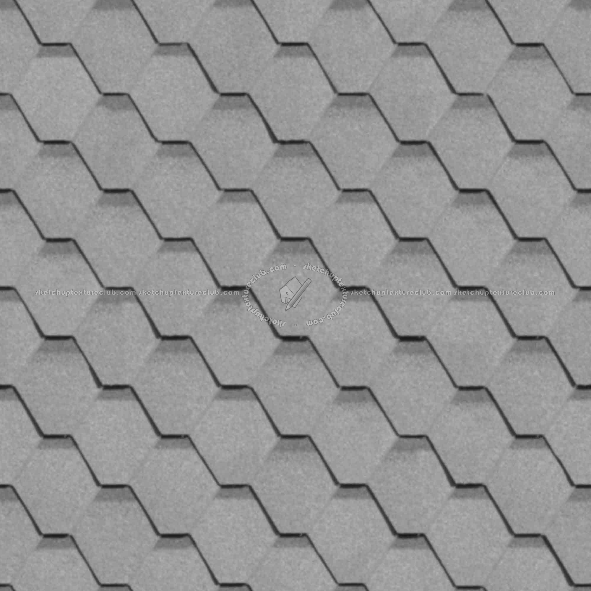 Textures   -   ARCHITECTURE   -   ROOFINGS   -   Asphalt roofs  - Asphalt shingle roofing texture seamless 03334 - Displacement