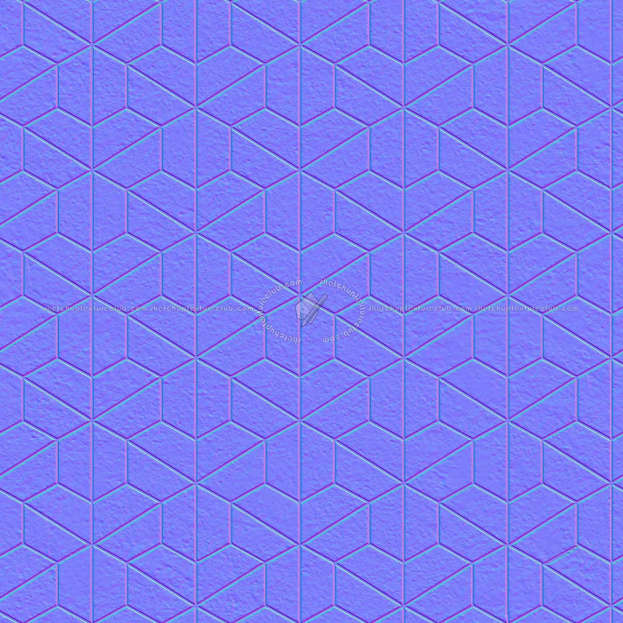 Textures   -   ARCHITECTURE   -   PAVING OUTDOOR   -   Concrete   -   Blocks mixed  - concrete paving PBR texture seamless 21821 - Normal