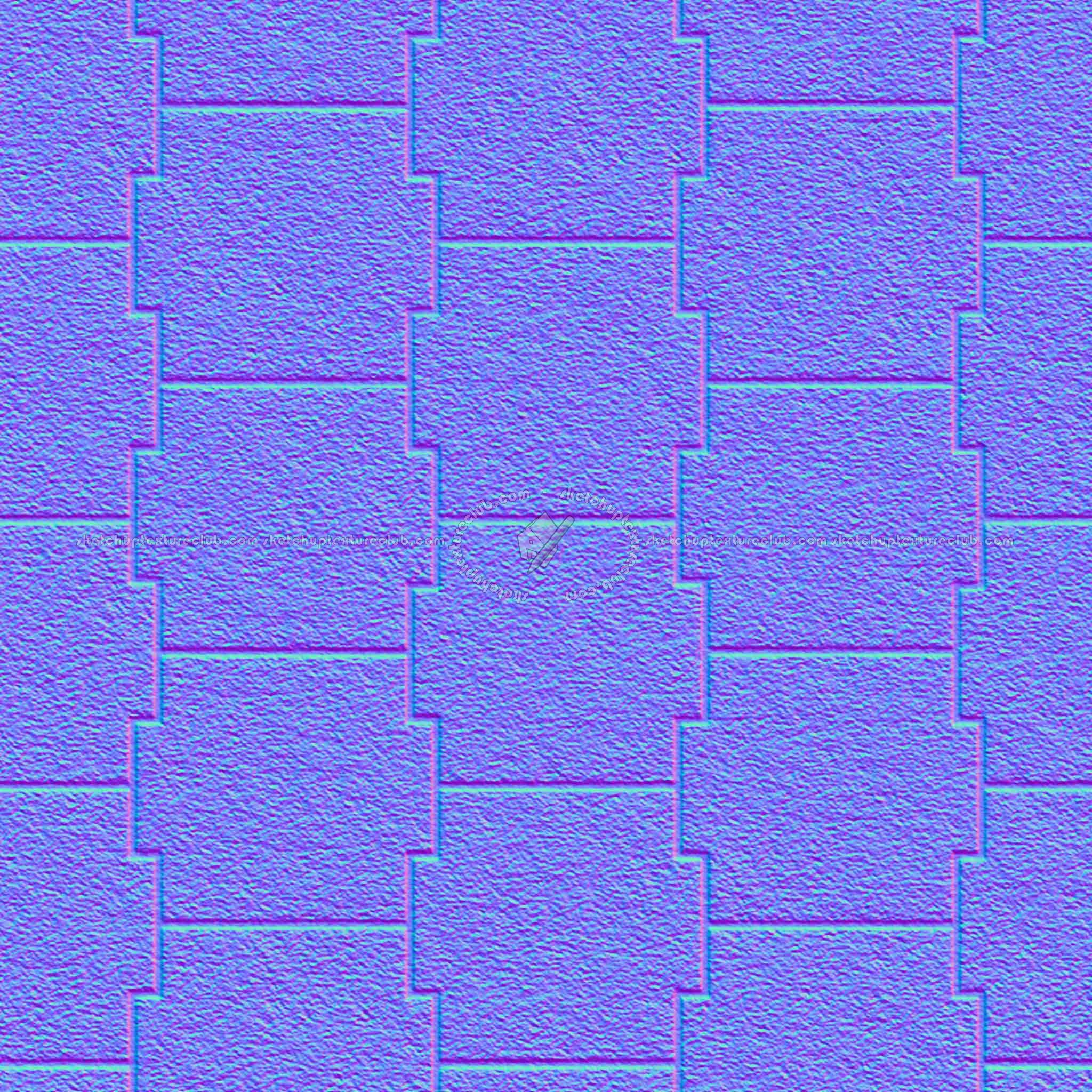 Textures   -   ARCHITECTURE   -   PAVING OUTDOOR   -   Pavers stone   -   Blocks mixed  - Pavers stone mixed size texture seamless 06171 - Normal