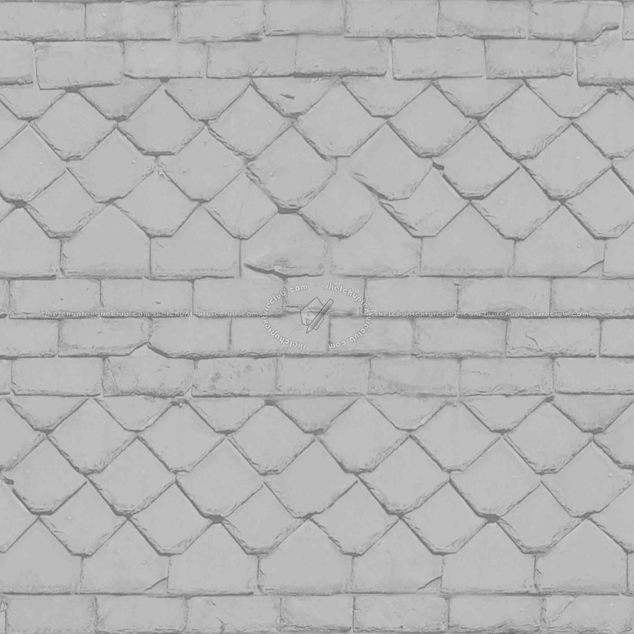 Textures   -   ARCHITECTURE   -   ROOFINGS   -   Slate roofs  - Slate roofing texture seamless 03979 - Bump