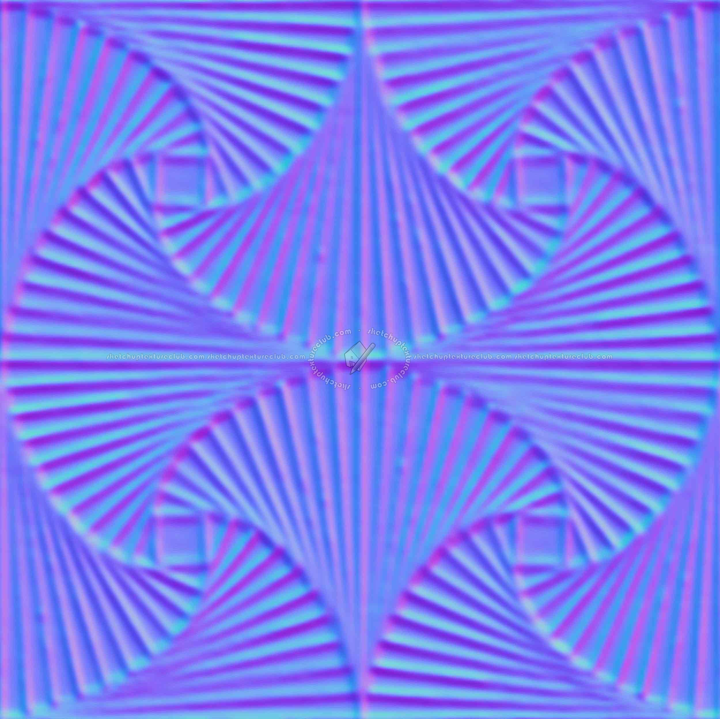 Textures - ARCHITECTURE - WOOD - Wood panels - Wooden 3d panel hand fan effect texture seamless 20877 - Normal