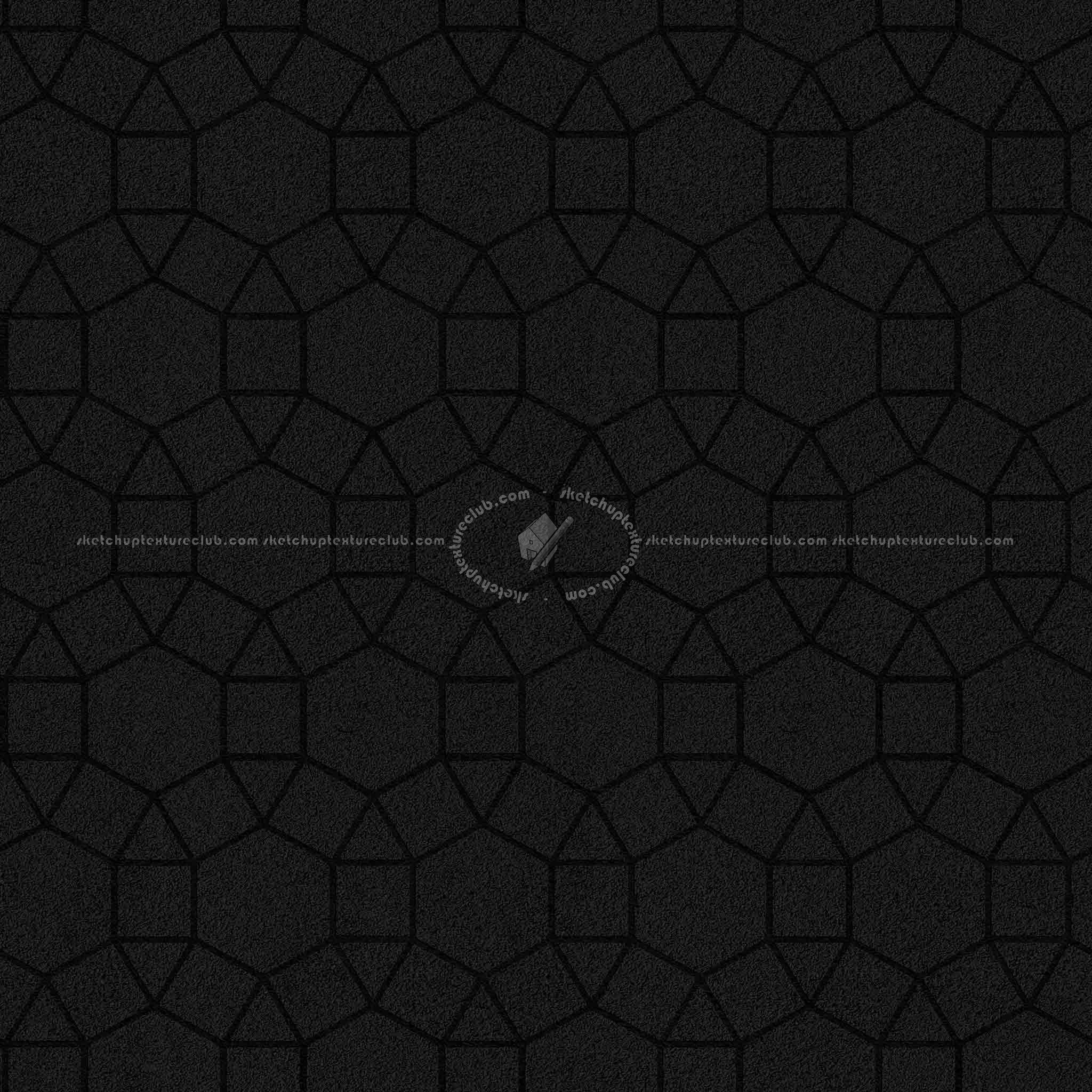 Textures   -   ARCHITECTURE   -   PAVING OUTDOOR   -   Concrete   -   Blocks mixed  - Concrete paving mixed size PBR texture seamelss 21989 - Specular