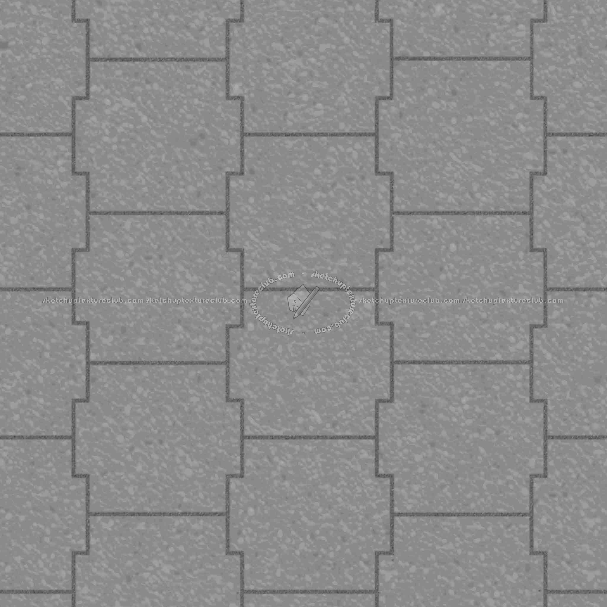 Textures   -   ARCHITECTURE   -   PAVING OUTDOOR   -   Pavers stone   -   Blocks mixed  - Pavers stone mixed size texture seamless 06172 - Displacement
