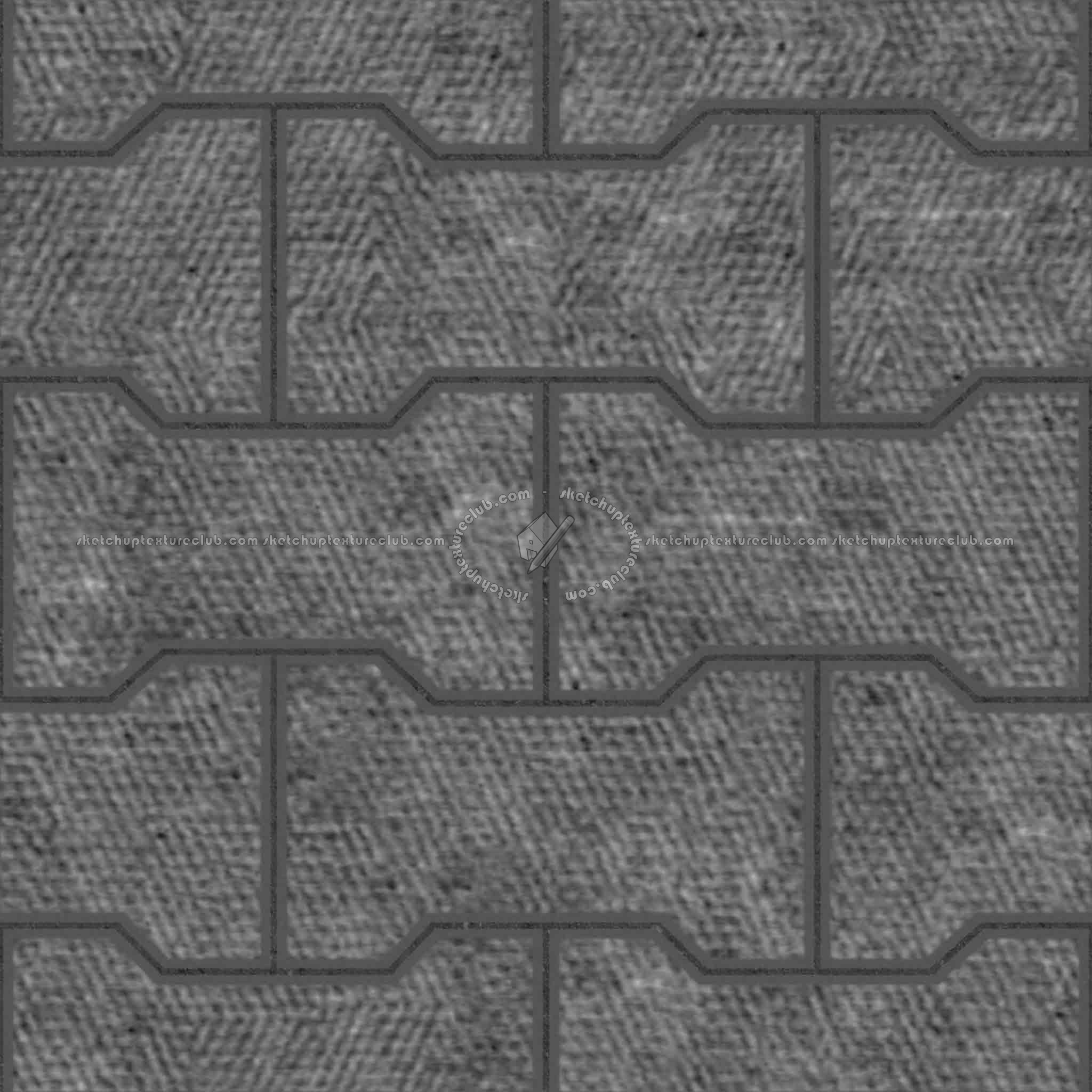 Textures   -   ARCHITECTURE   -   PAVING OUTDOOR   -   Concrete   -   Blocks regular  - Paving outdoor concrete regular block texture seamless 05711 - Displacement