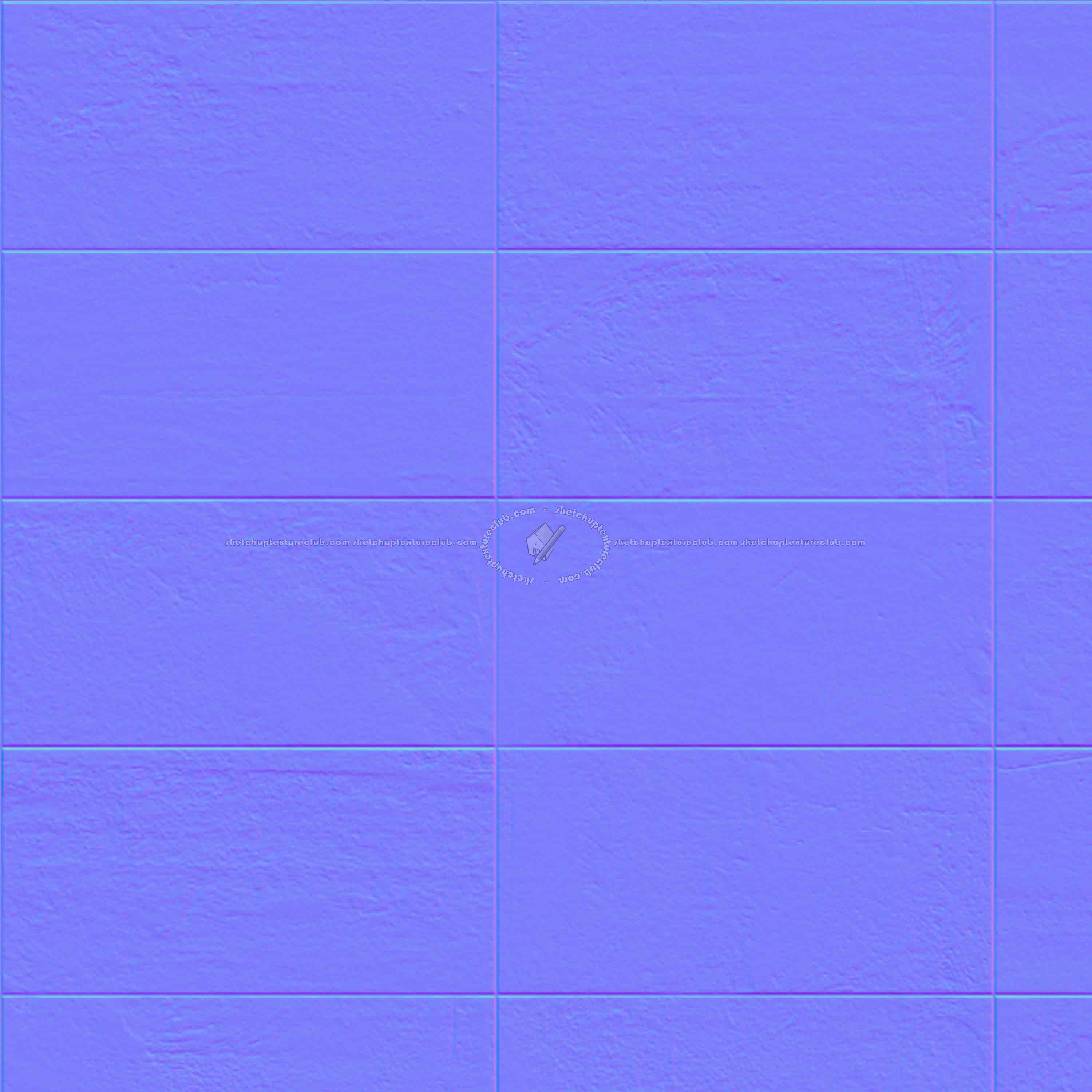 Textures - ARCHITECTURE - TILES INTERIOR - Design Industry - Concrete wall tile texture seamless 21250 - Normal